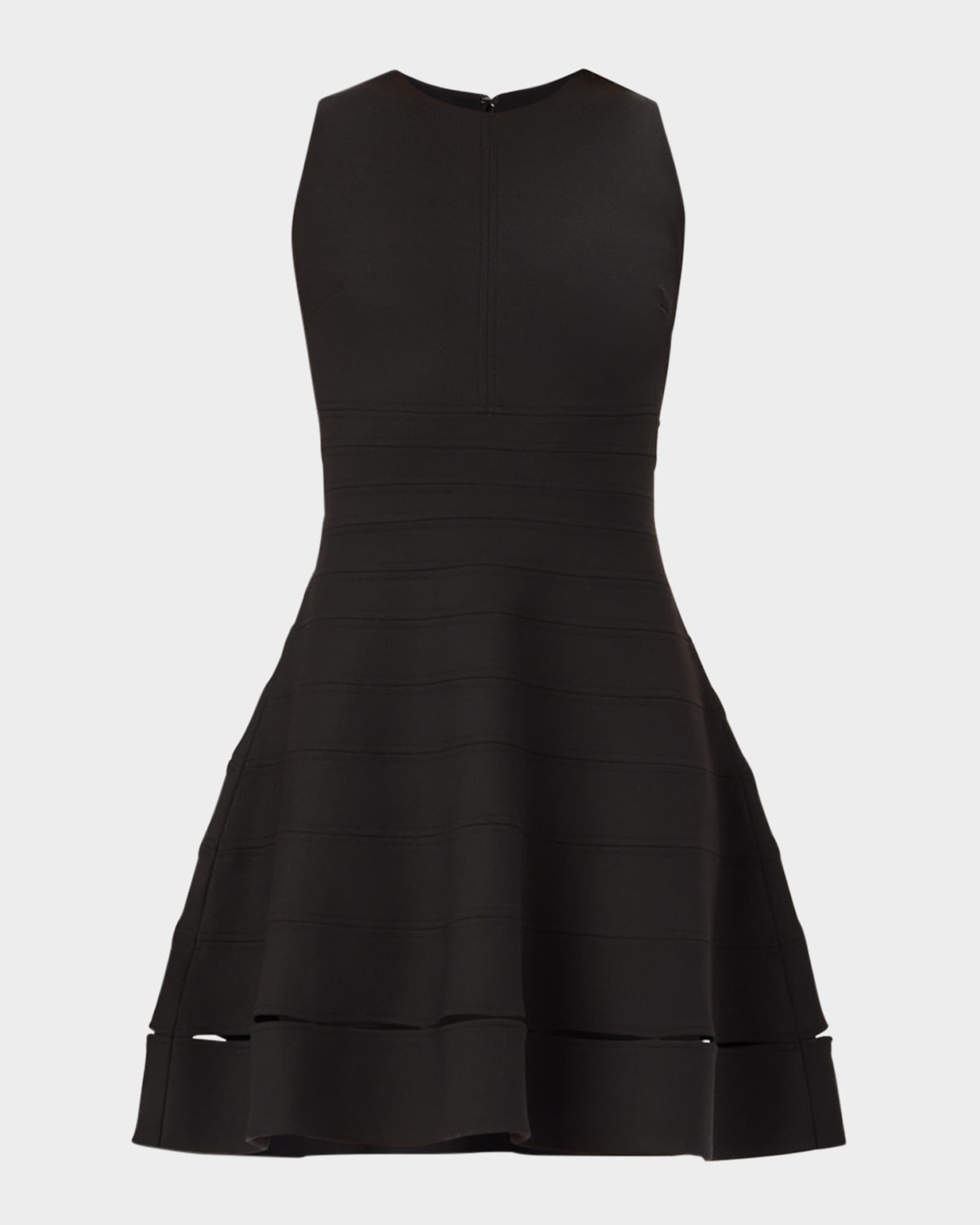 The Rosemary Seamed Fit-&-Flare Mini Dress 0