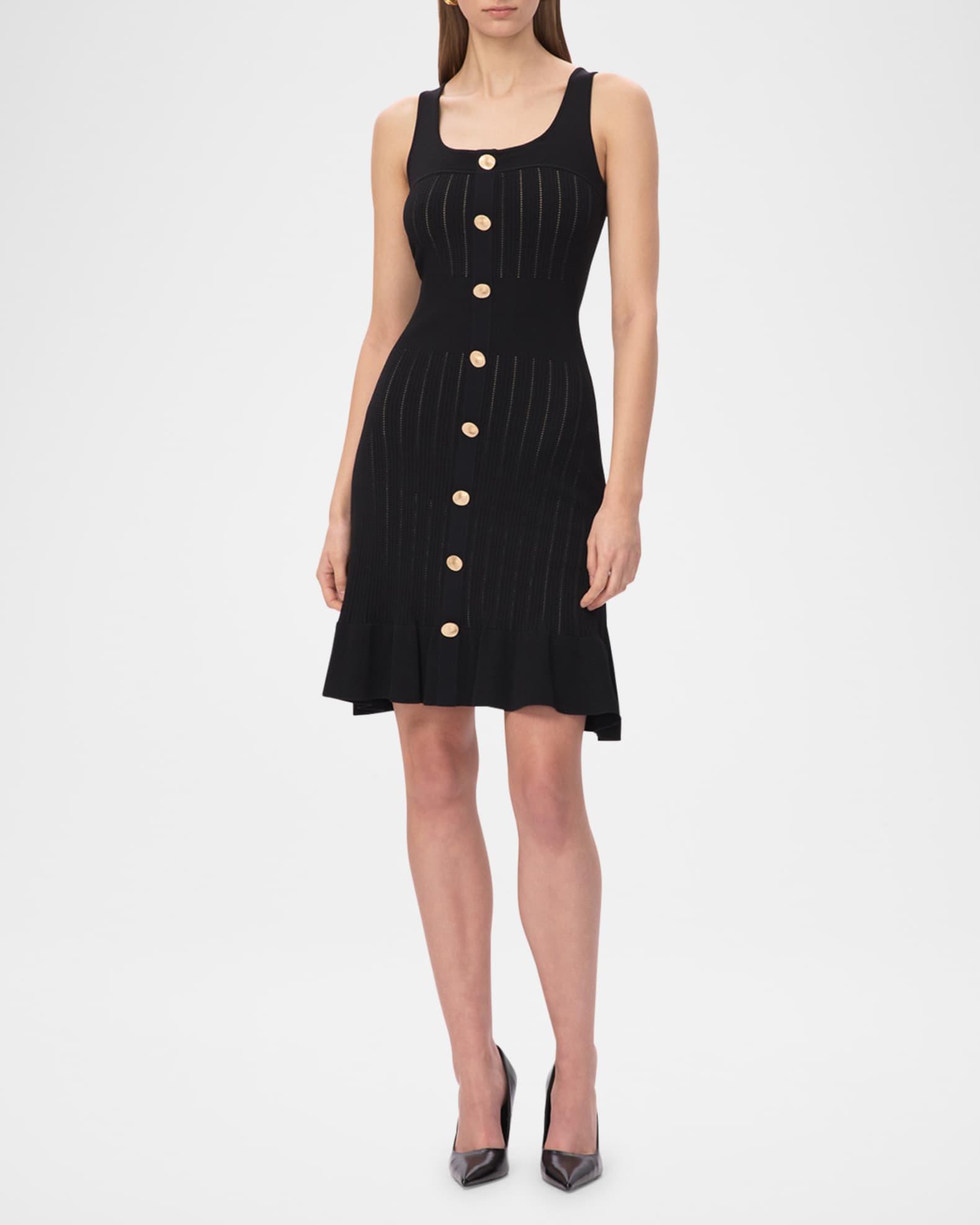 The Maggie Pointelle Button-Embellished Dress 1