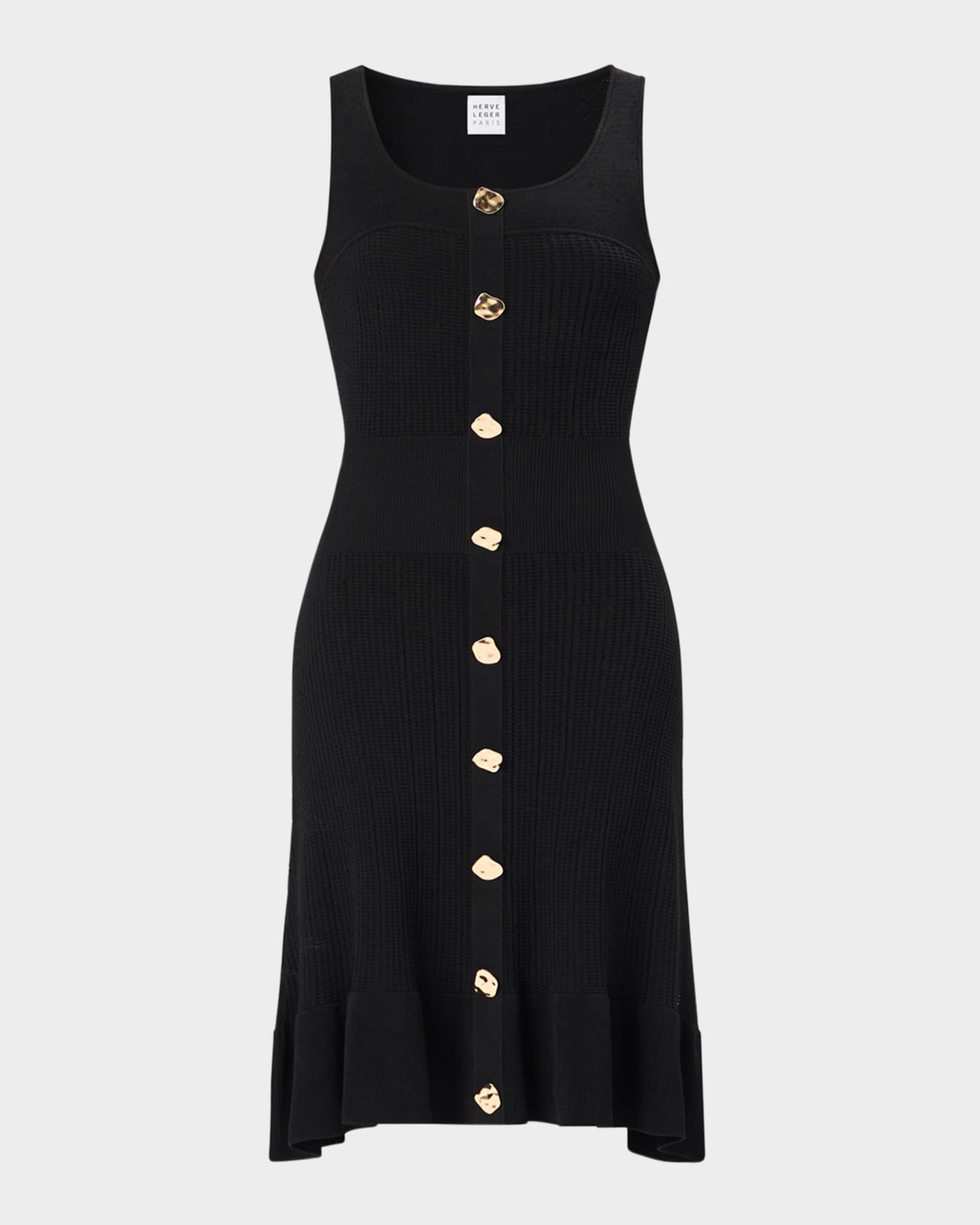 The Maggie Pointelle Button-Embellished Dress 0