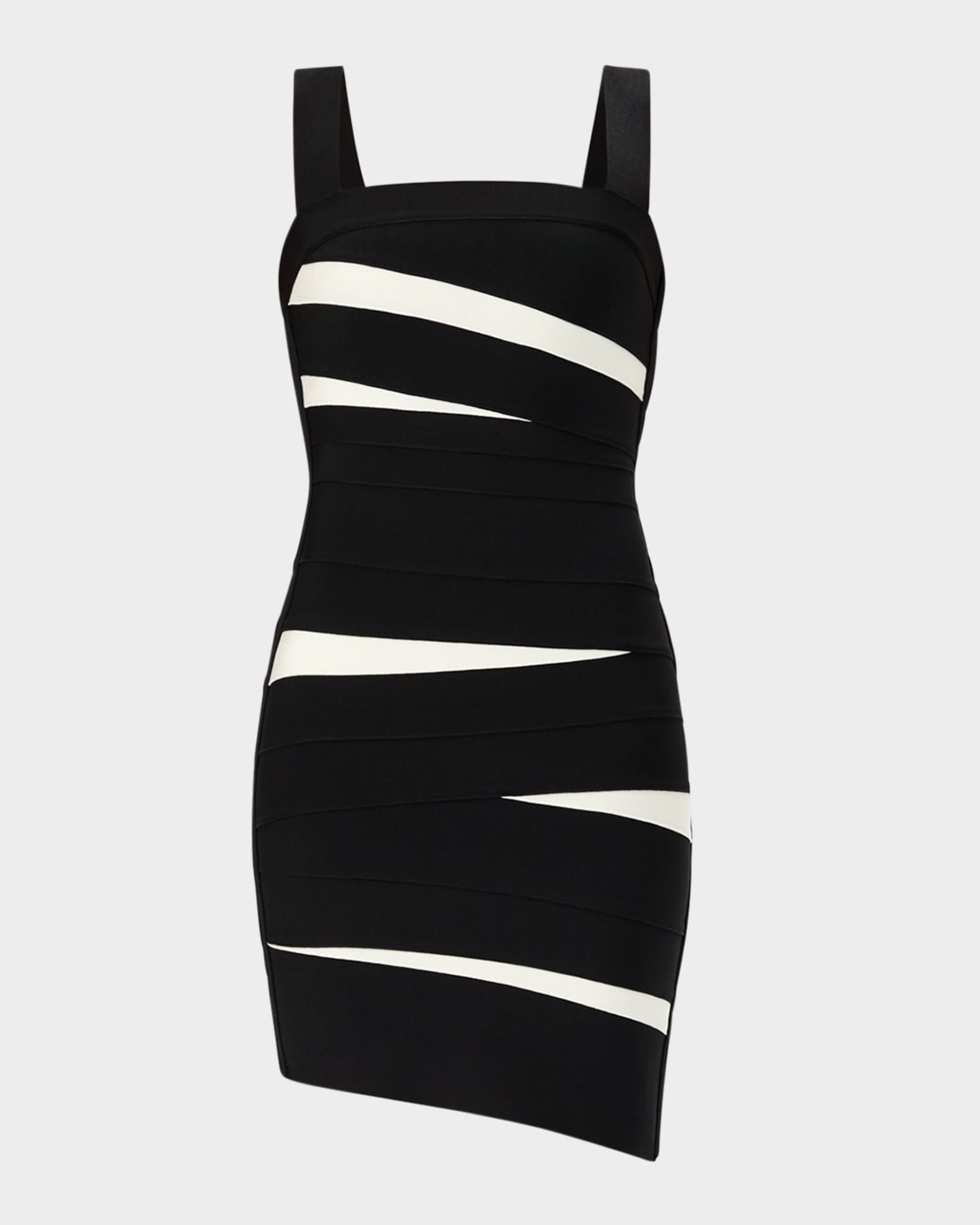 The Eve Sleeveless Two-Tone Bodycon Mini Dress 0