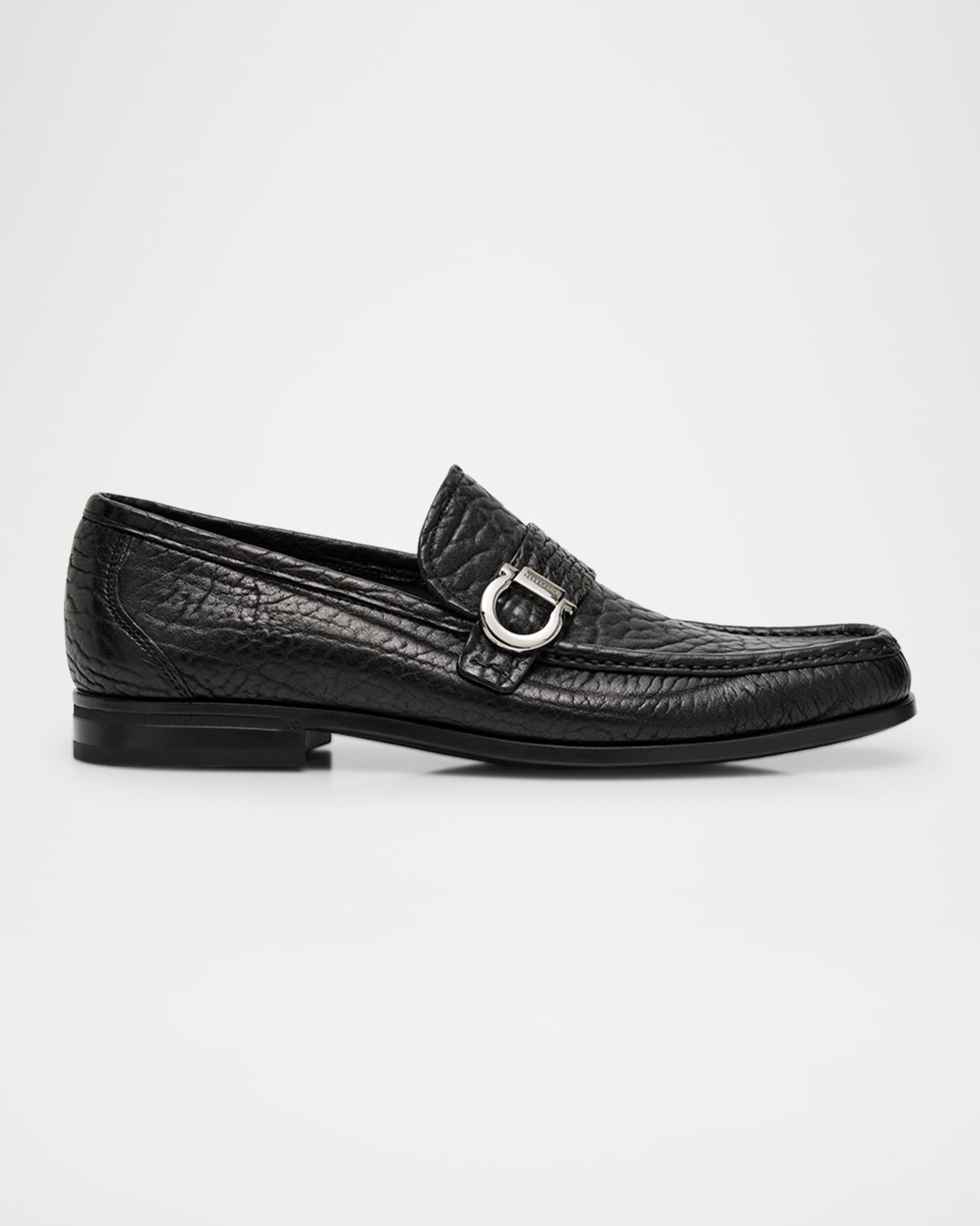 Ferragamo Men's Caspian 2 Leather Moc-Toe Loafers | Neiman Marcus