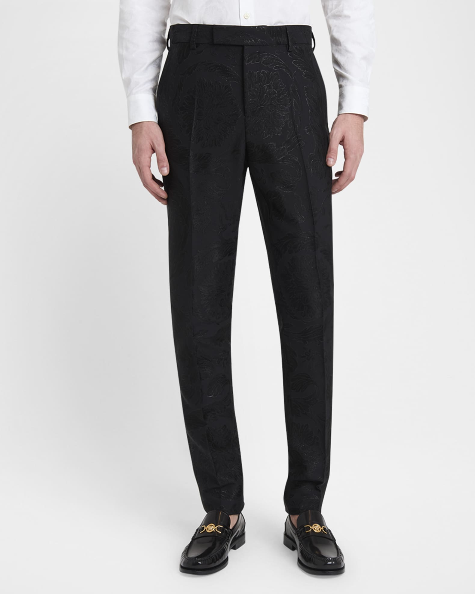 Versace Men's Barocco Jacquard Formal Pants | Neiman Marcus