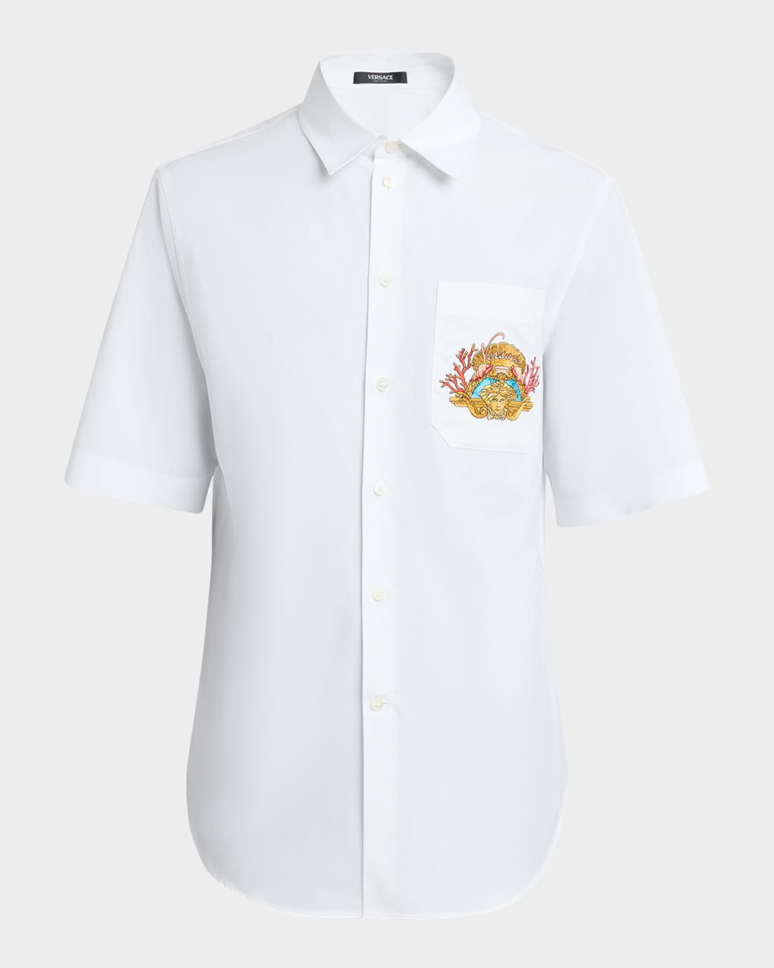 Men's Embroidered Theatre Crest Short-Sleeve Shirt 0