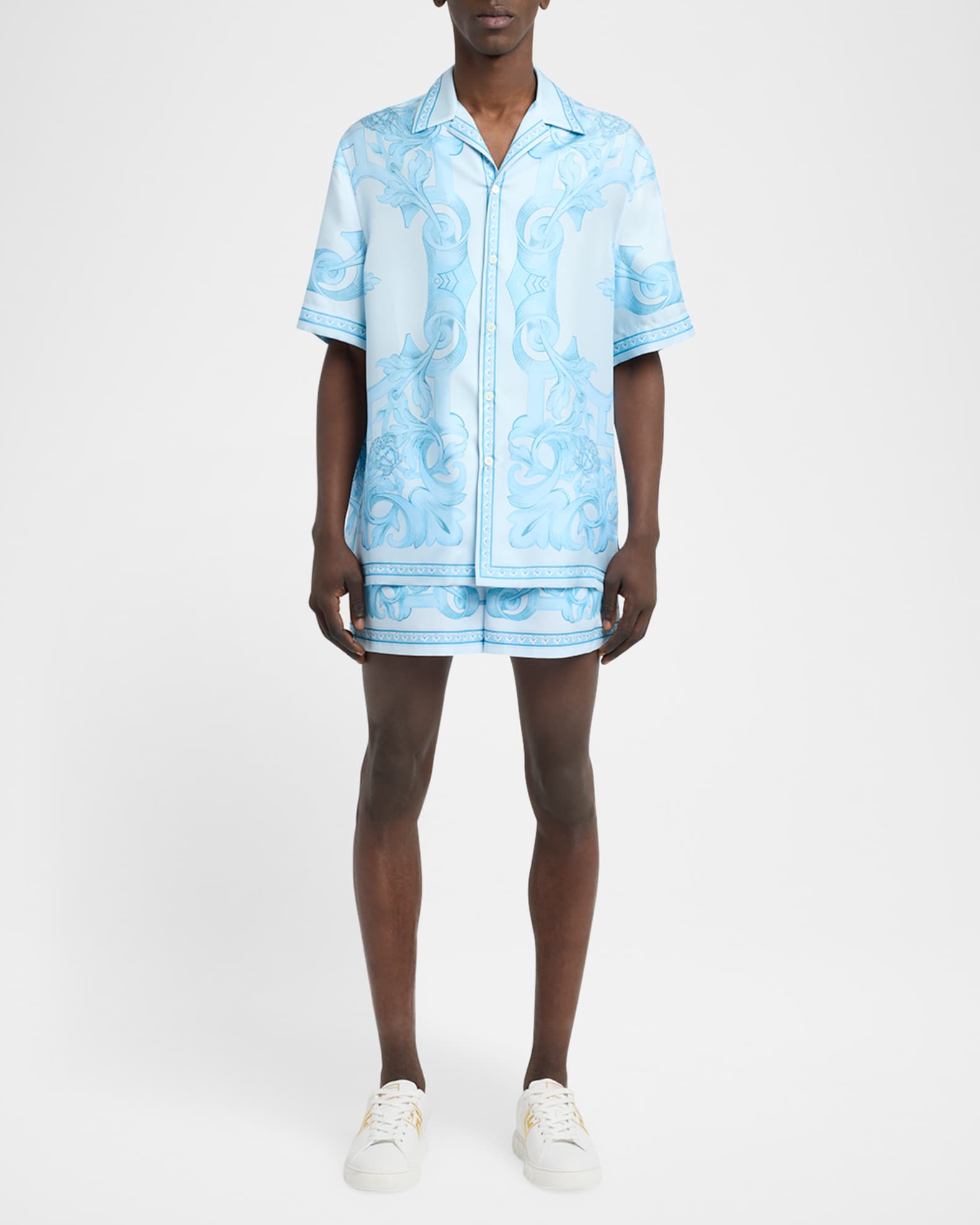 Men's Silk Barocco Short-Sleeve Shirt