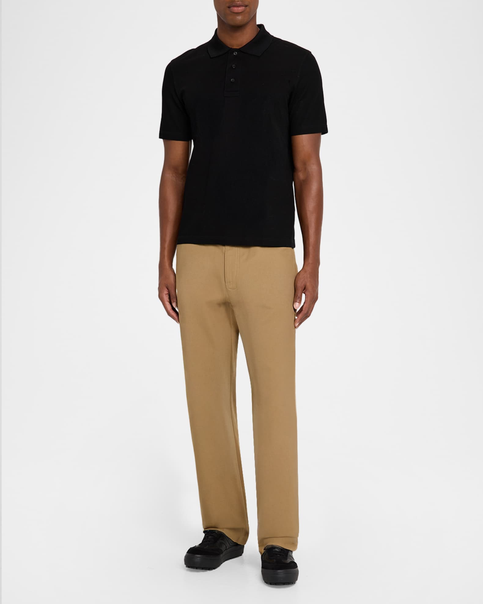 Men's Straight-Fit Canvas Five-Pocket Pants 1