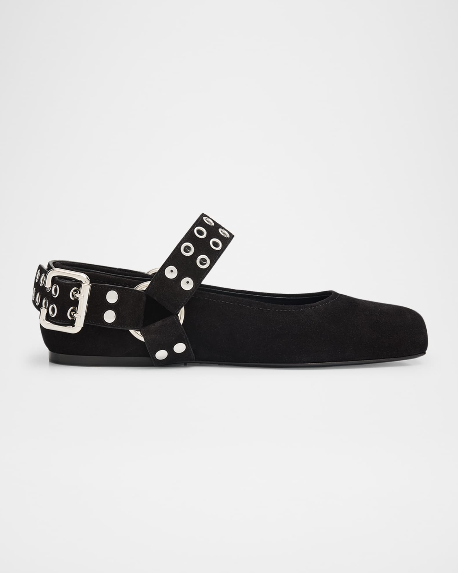 【関税&送料込】Alaia Suede Biker Flat Ballerinas ALAIA Biker Suede Ballerina Flats | Neiman Marcus