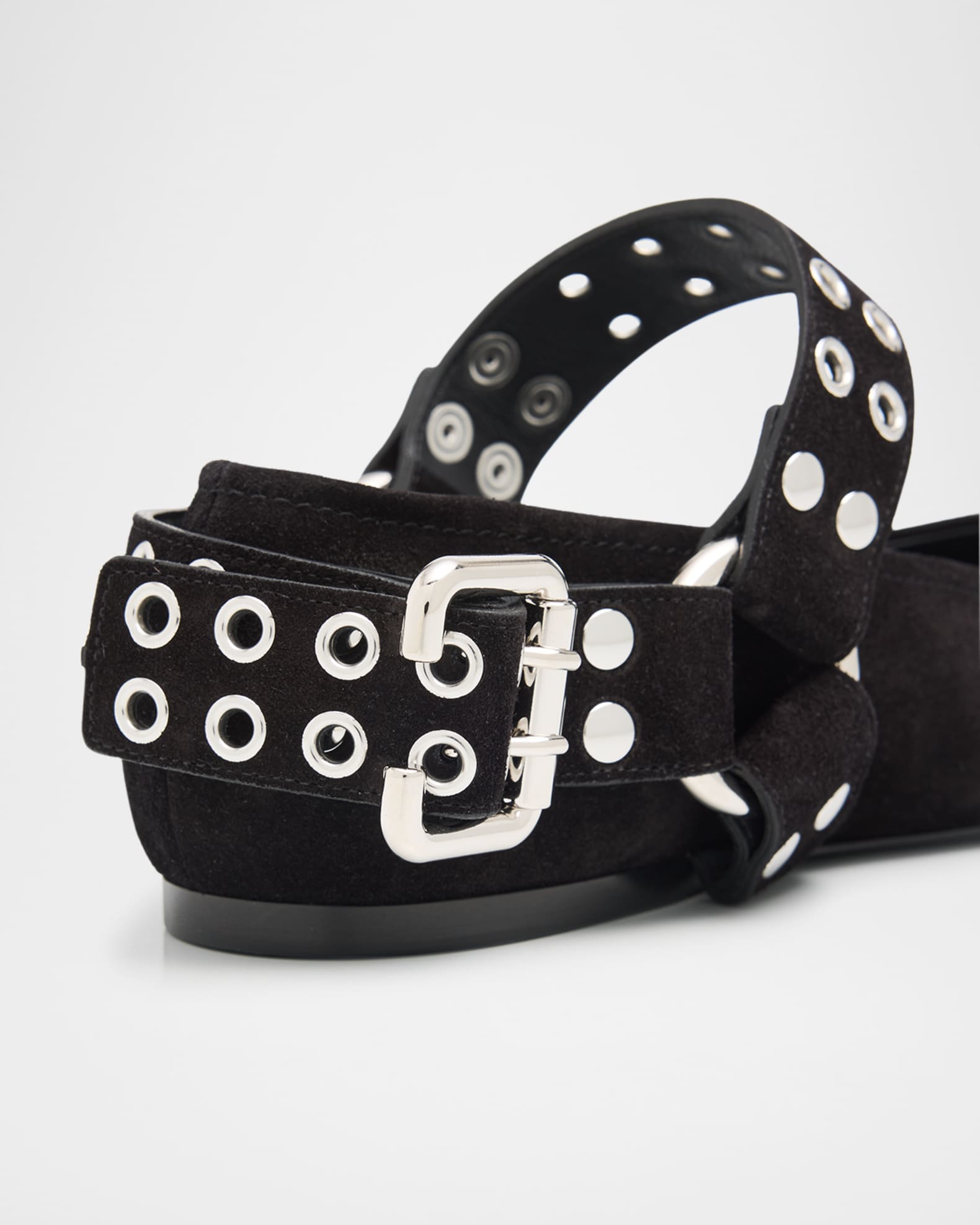 【関税&送料込】Alaia Suede Biker Flat Ballerinas ALAIA Biker Suede Ballerina Flats | Neiman Marcus