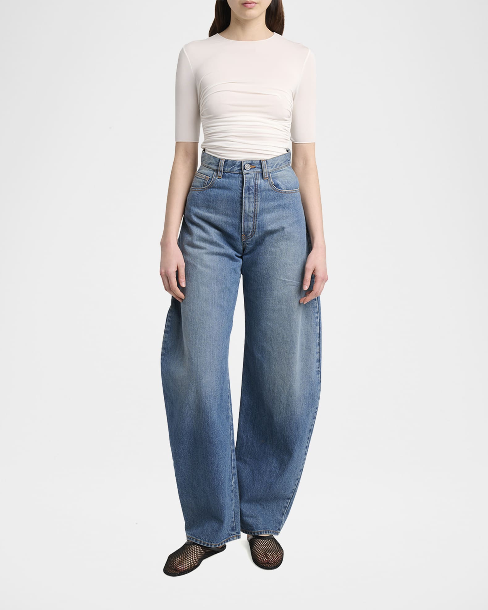 VIP【関税送料無料】希少 Alaia Mesh Flat Mule ALAIA Mesh Flat Mules | Neiman Marcus