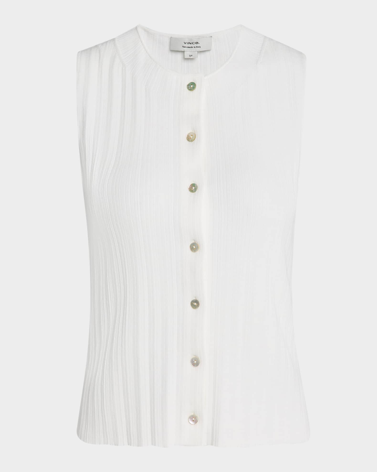 Button-Front Shell Sweater 0