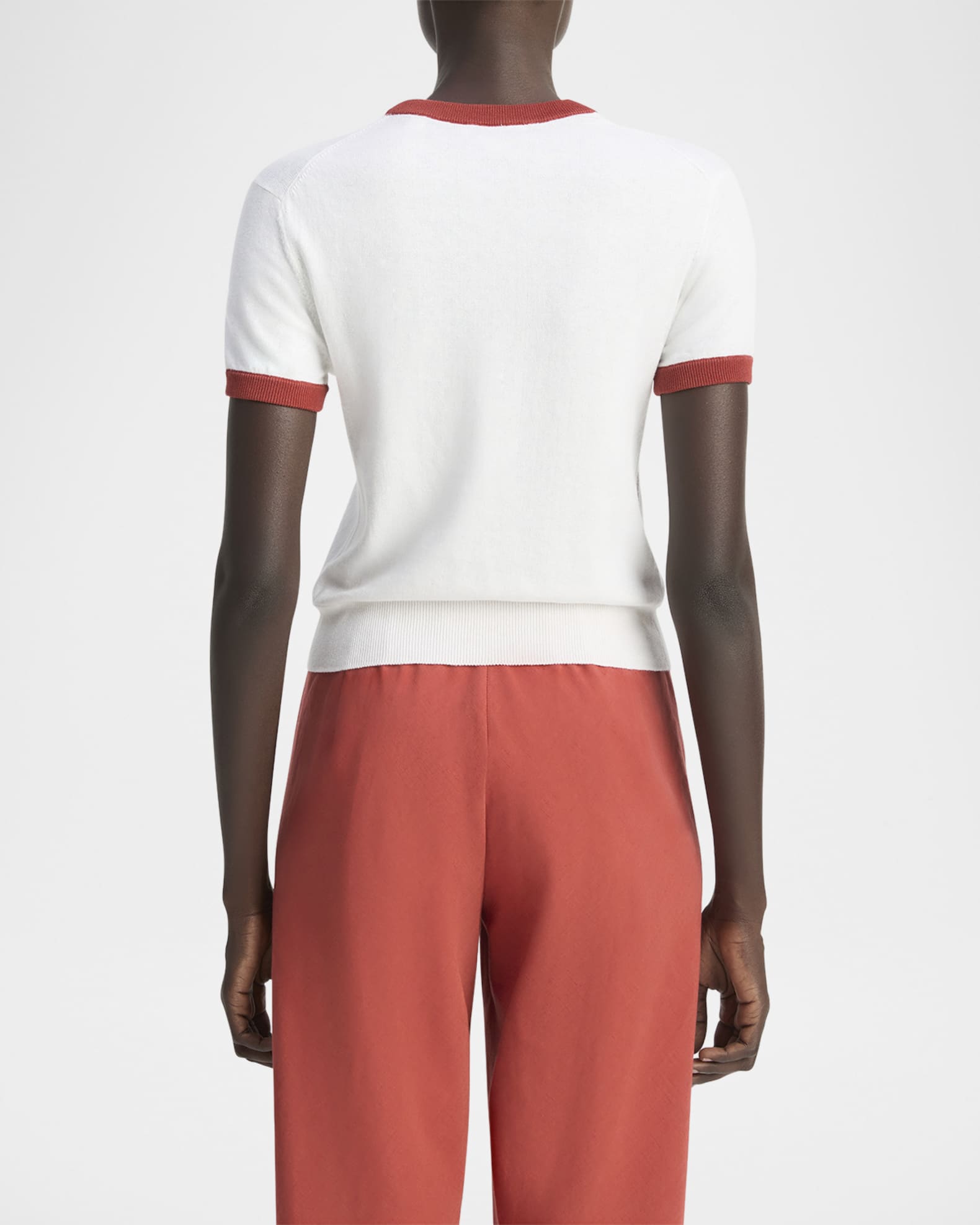Short-Sleeve Ringer Sweater Tee 1