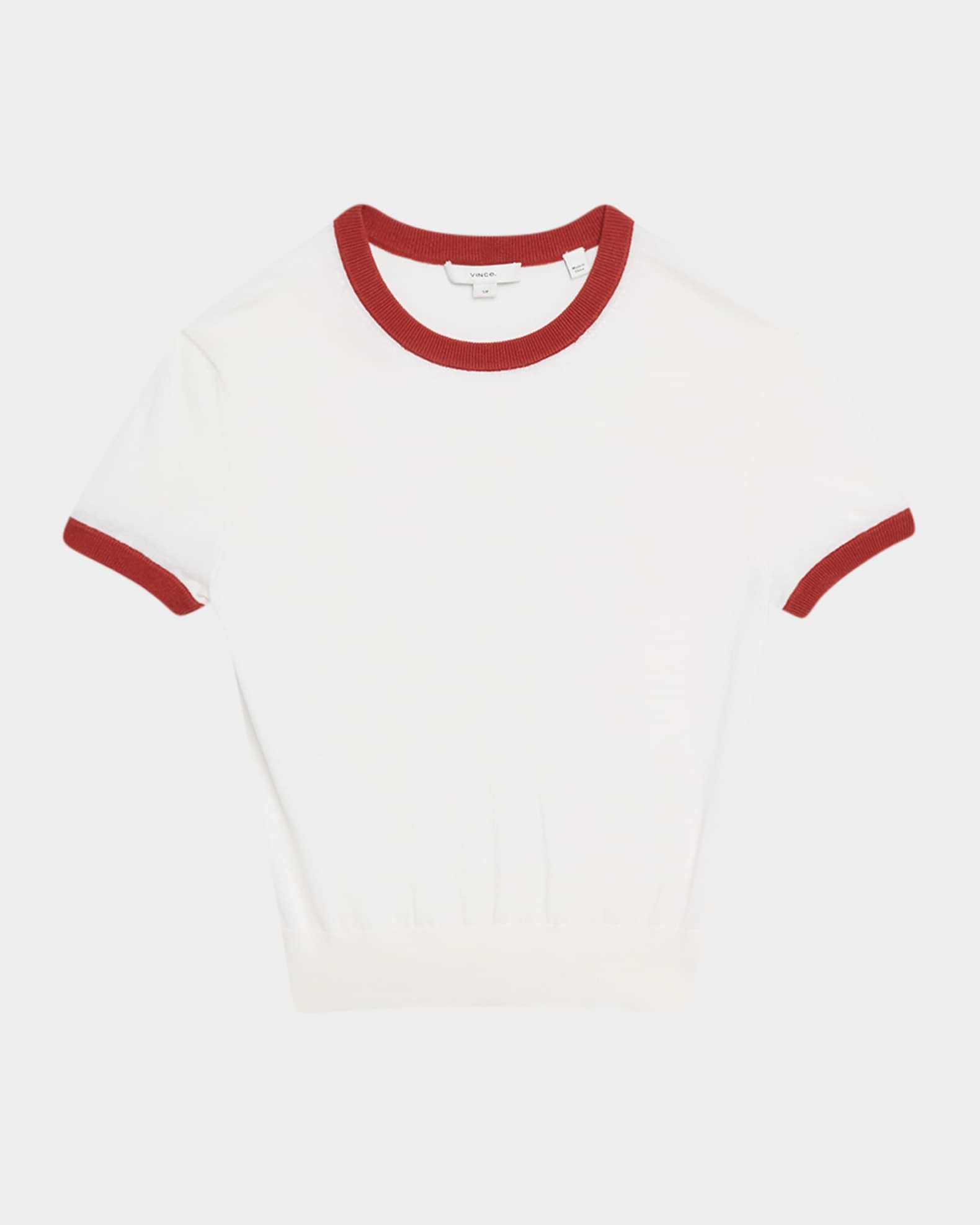 Short-Sleeve Ringer Sweater Tee 0