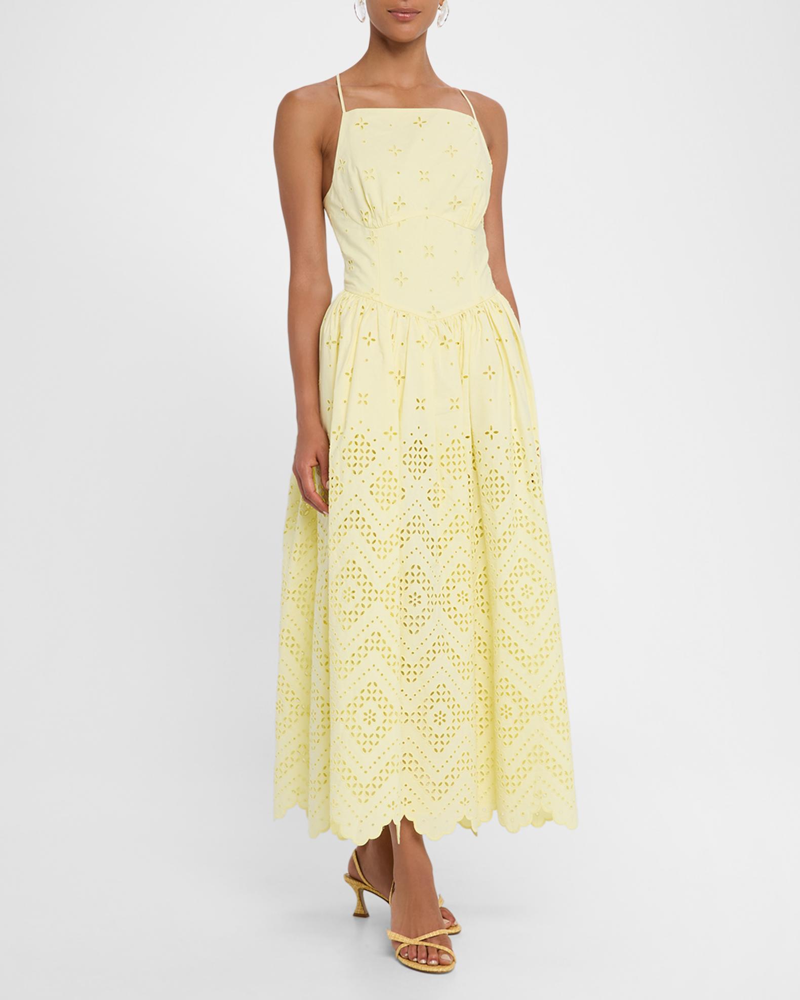 green emerald velvet dress Self-Portrait - Blue Flower Lace Midi Dress