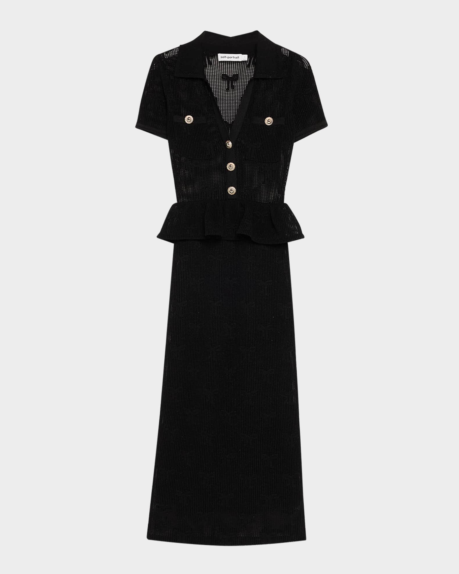 ワンピース Self Portrait BOW CROCHET MIDI DRESS Self-Portrait Bow Crochet Midi Dress | Neiman Marcus