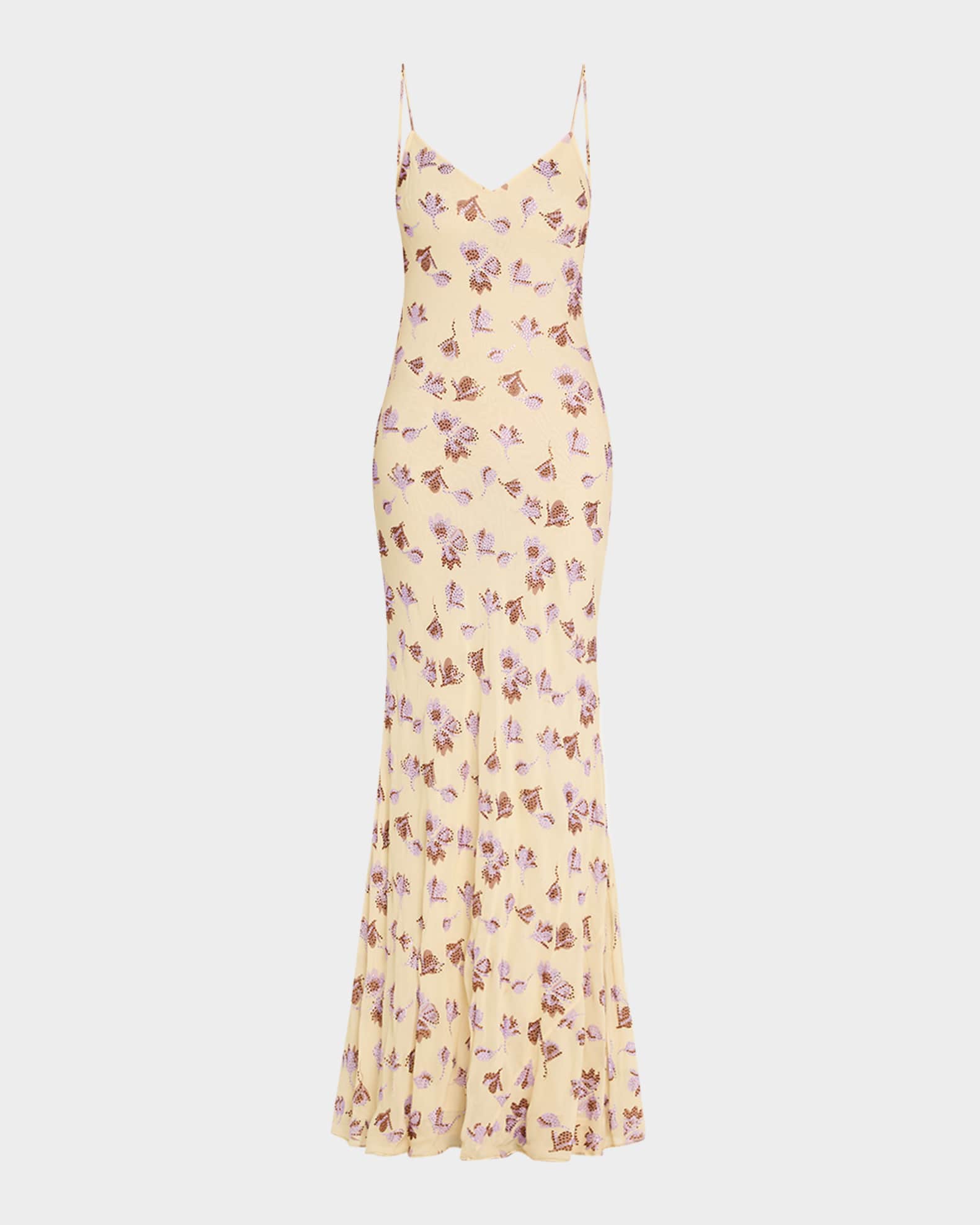 Embellished Floral Maxi Dress 0