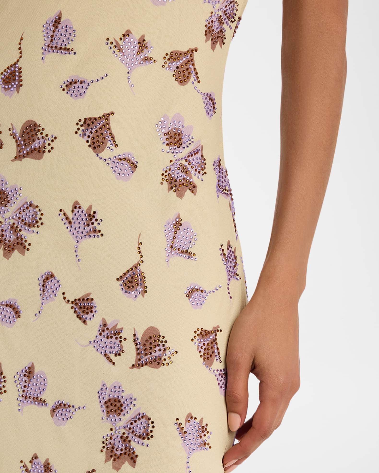 rickie freeman for teri jon floral-embroidered tulle dress Embroidered Tulle Dress With Floral Print – Terijon.com main image 0