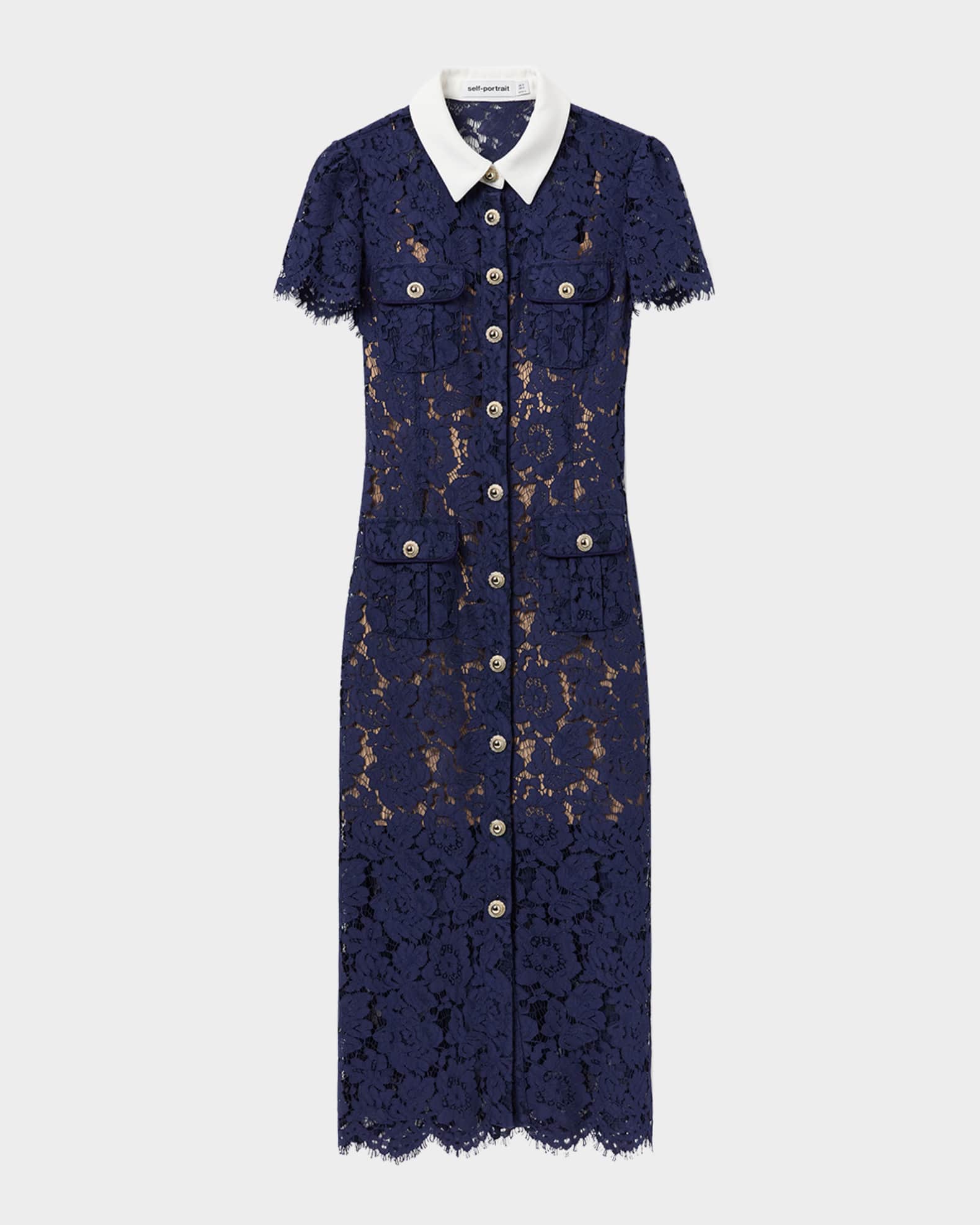 Floral Lace Midi Dress 0