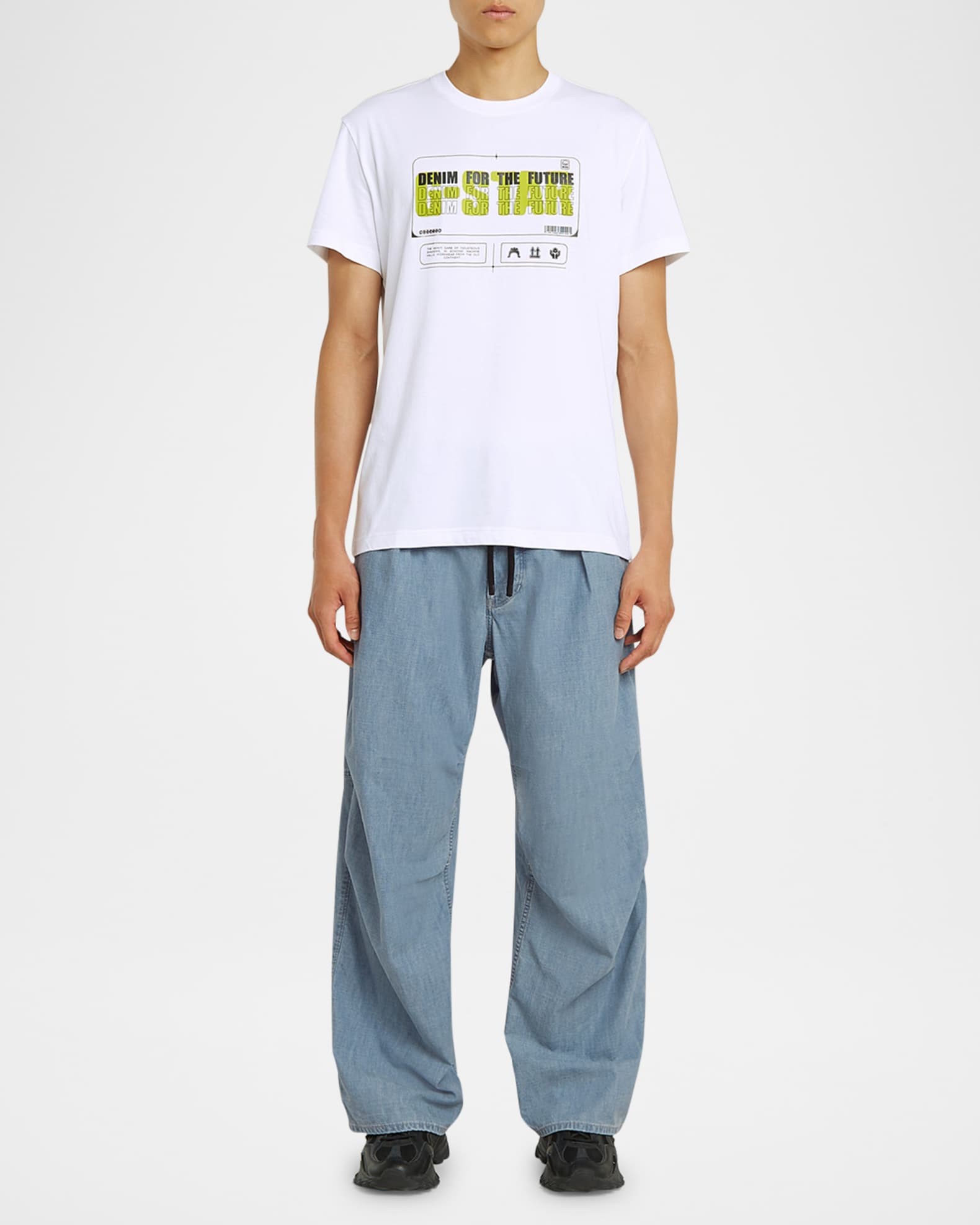 Men's Pleated 3D Denim Pants 1