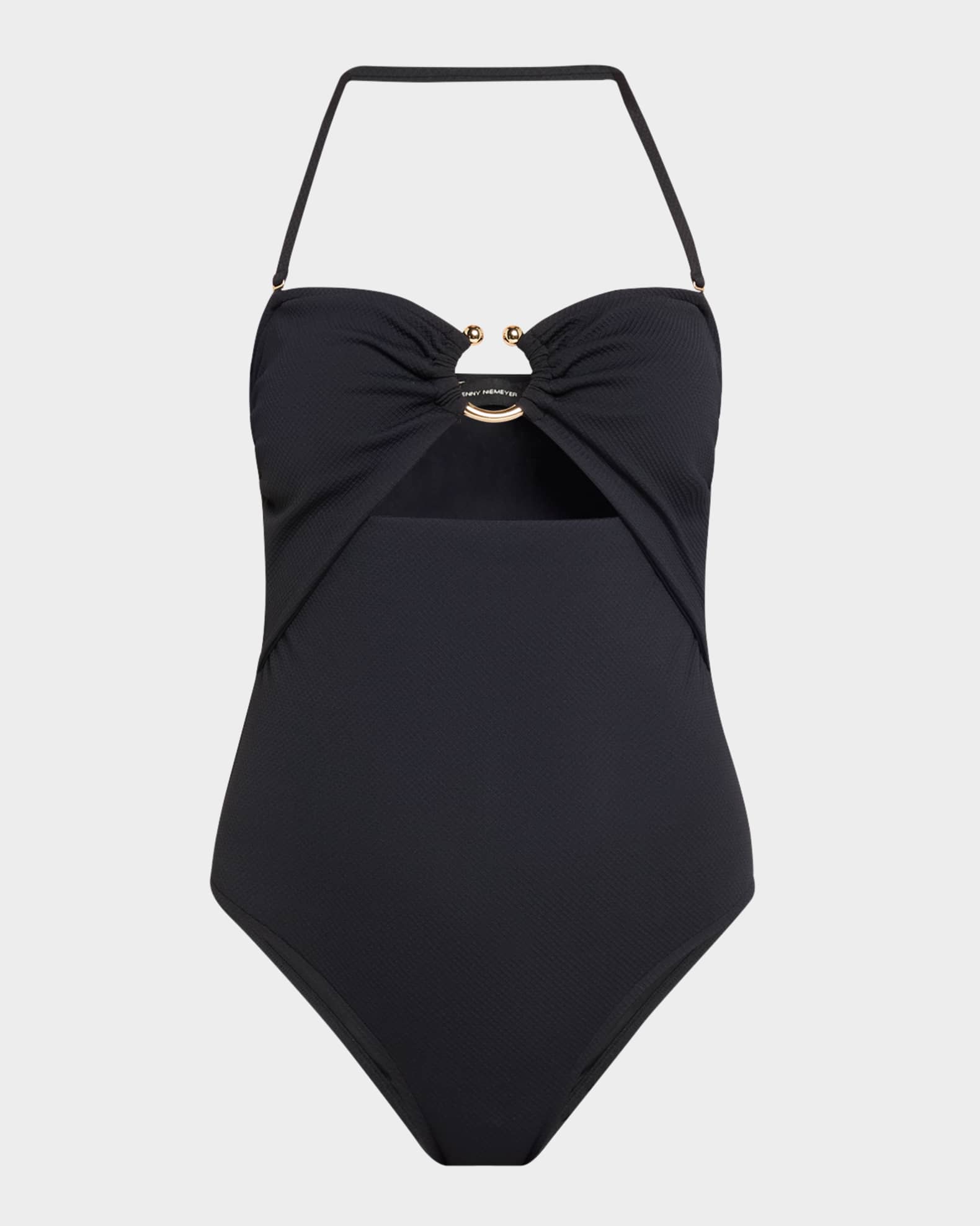 Ring Detail Bandeau One-Piece Swimsuit 0