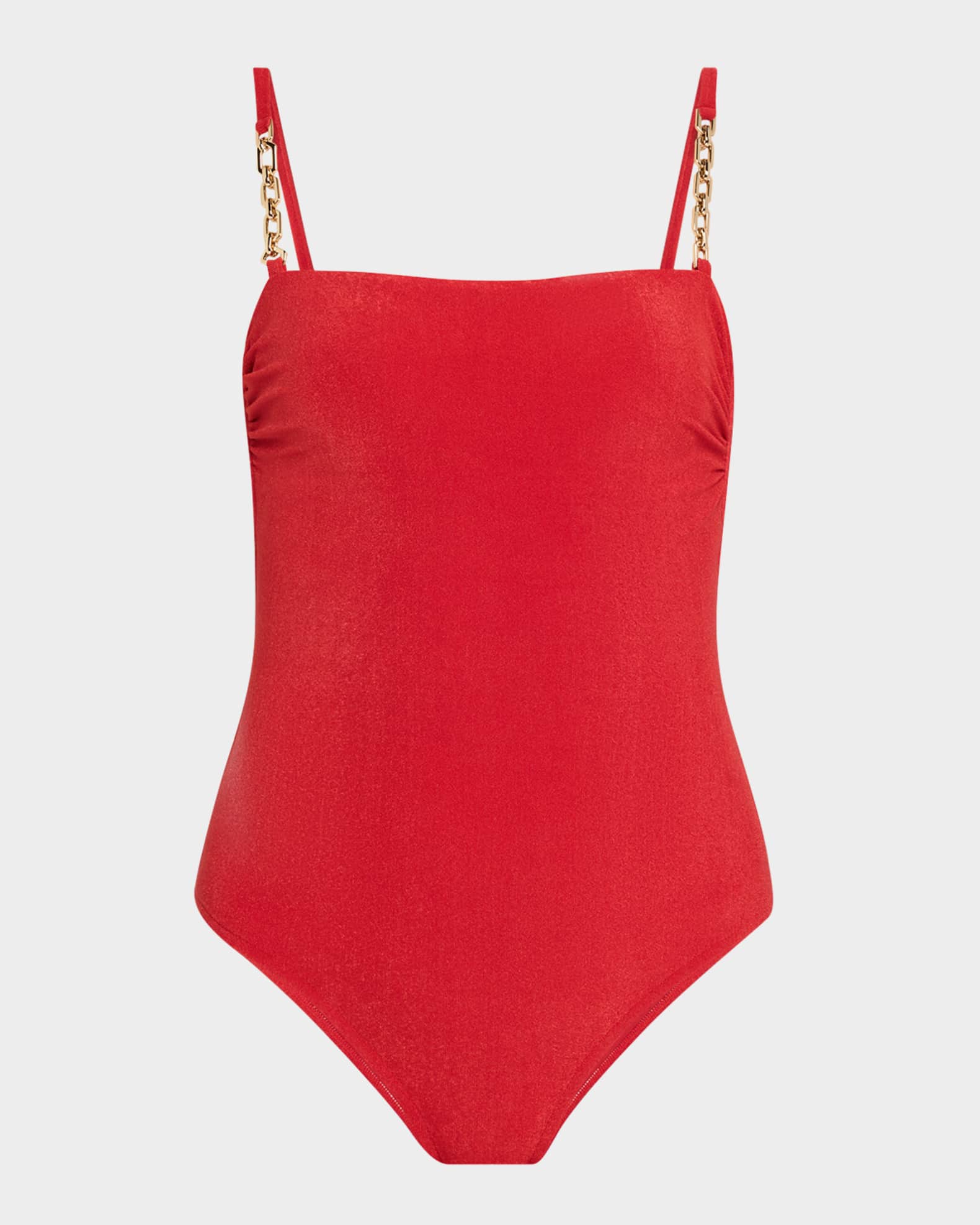 Chain-Strap One-Piece Swimsuit
