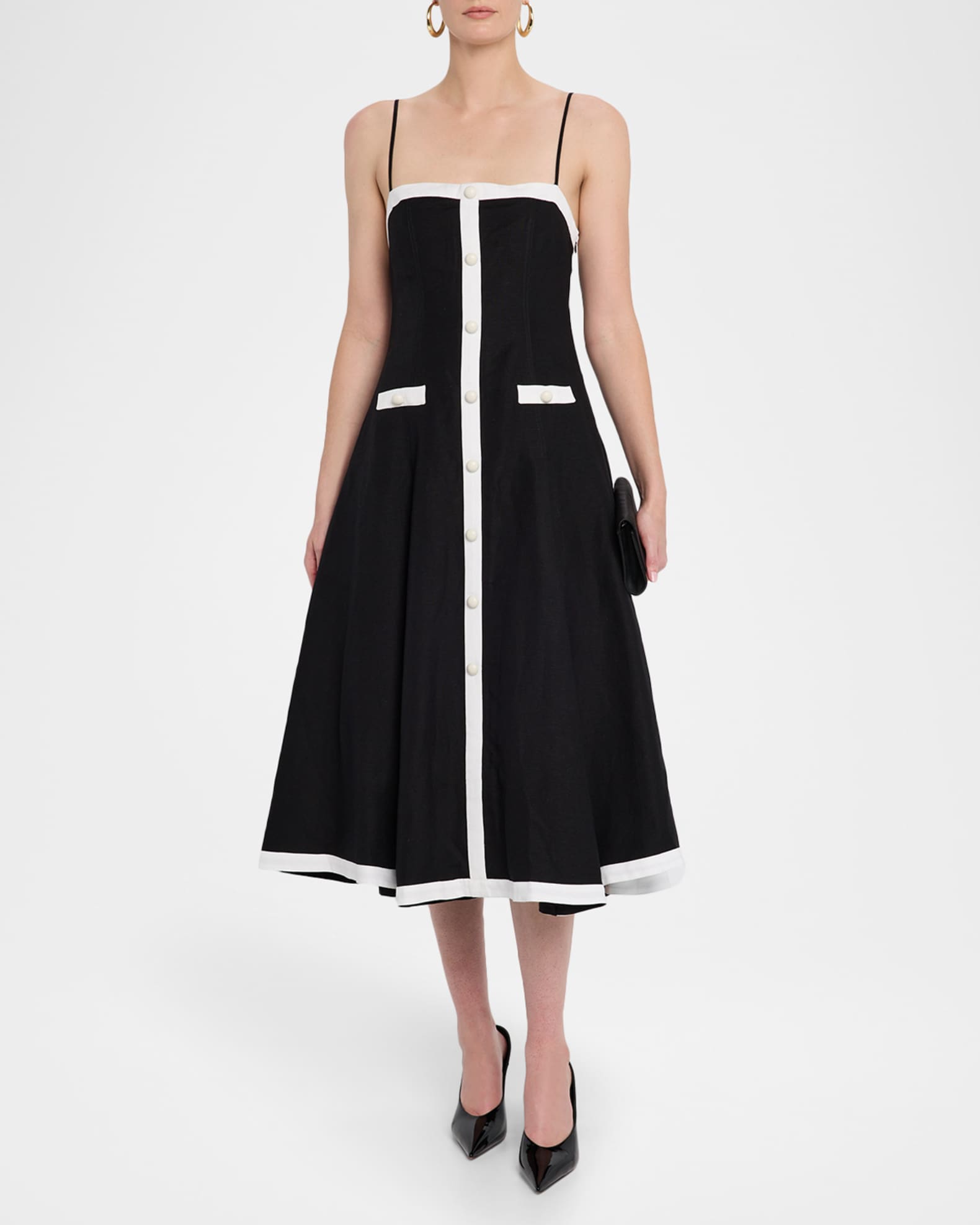 Cordelia Sleeveless Button-Front Midi Dress