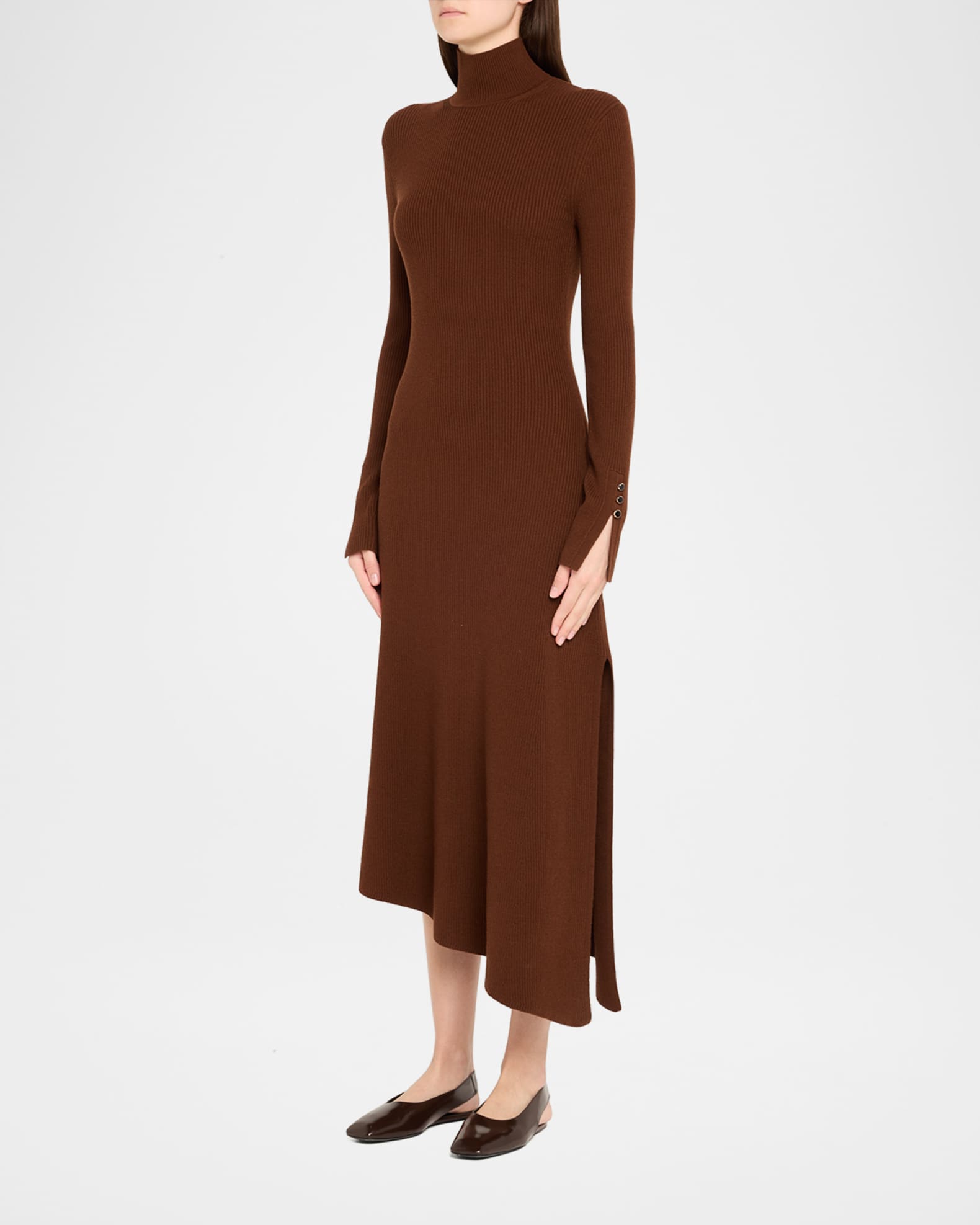 A.L.C. Jett Merino Turtleneck Midi Dress | Neiman Marcus