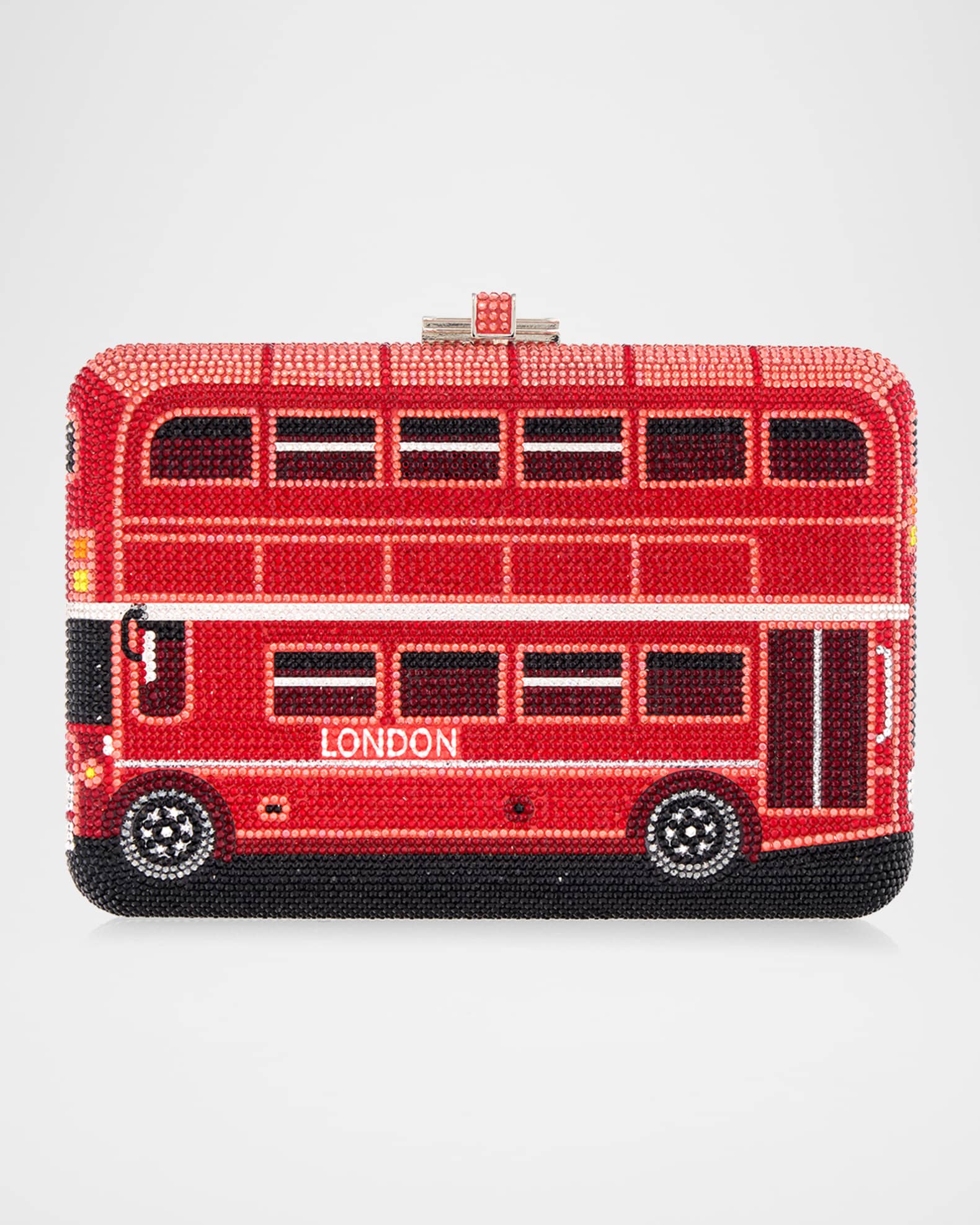 Judith Leiber Couture Double Decker Bus Crystal Clutch Bag