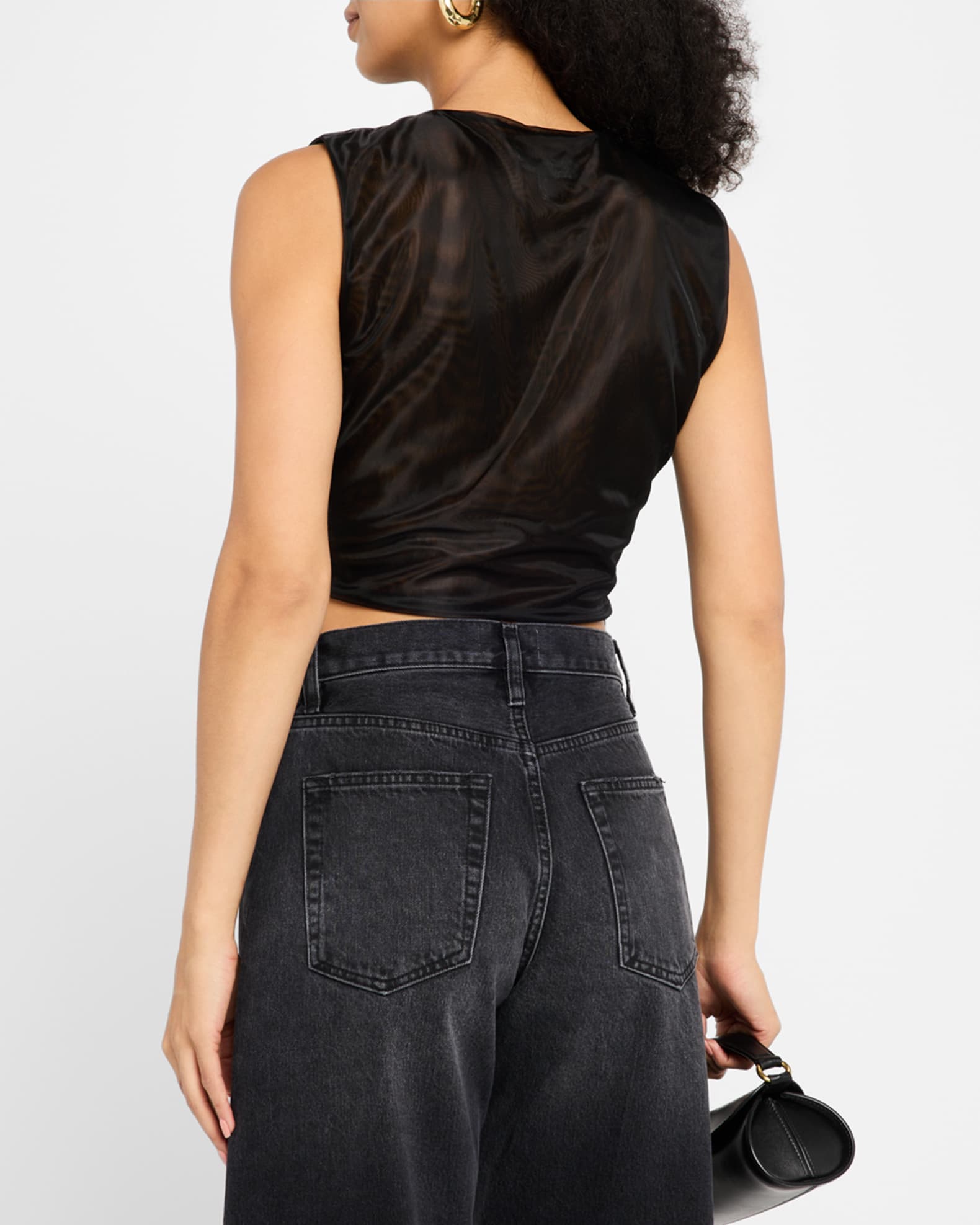 FRAME The Mesh Twist Tank Top | Neiman Marcus