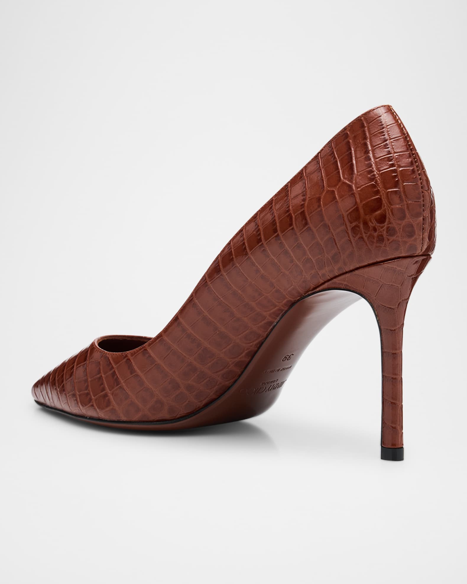 JIMMY CHOO ロミー85 Black Calf Leather Pumps with JC Emblem | LOVE 85 | Autumn 2022