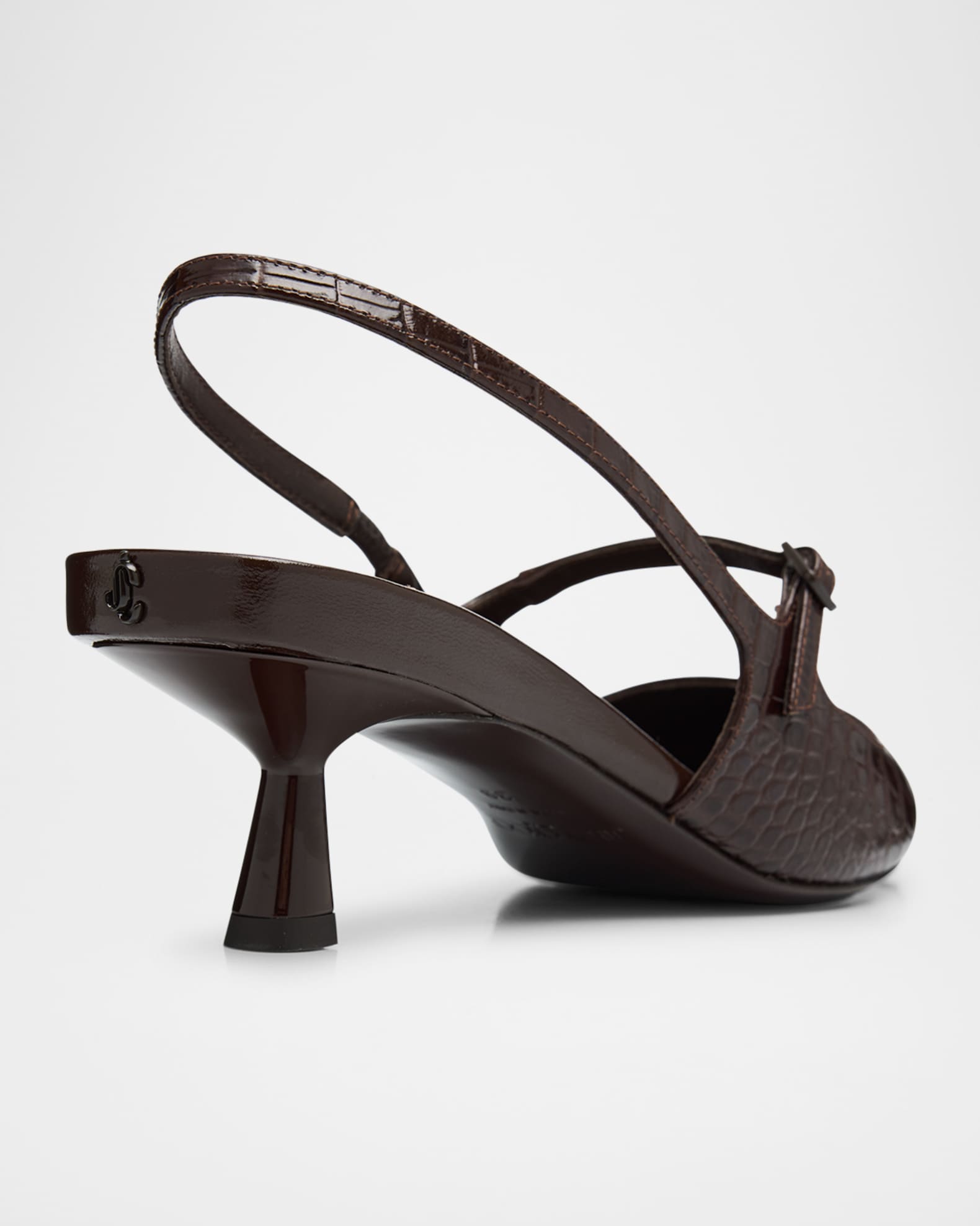 サンダル・ミュール jimmy choo DIDI' SLINGBACK Didi 45 metallic leather slingback pumps in silver - Jimmy