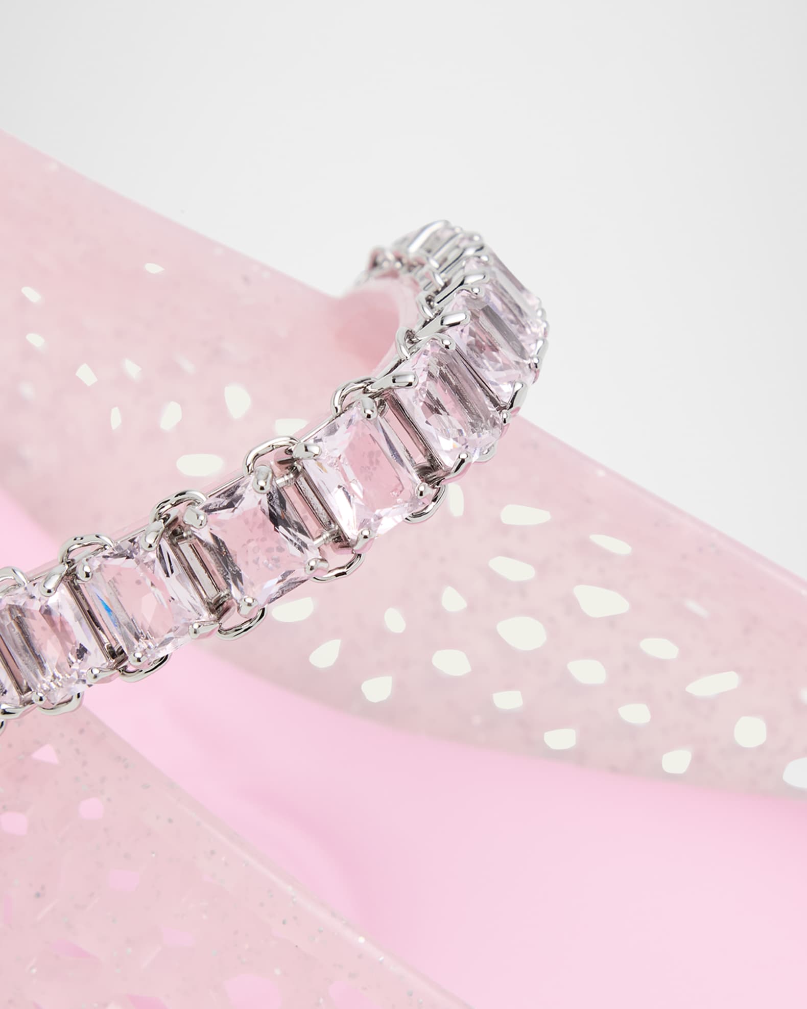 Jimmy Choo The Jelly Glitter Crystal-Strap Ballerina Flats