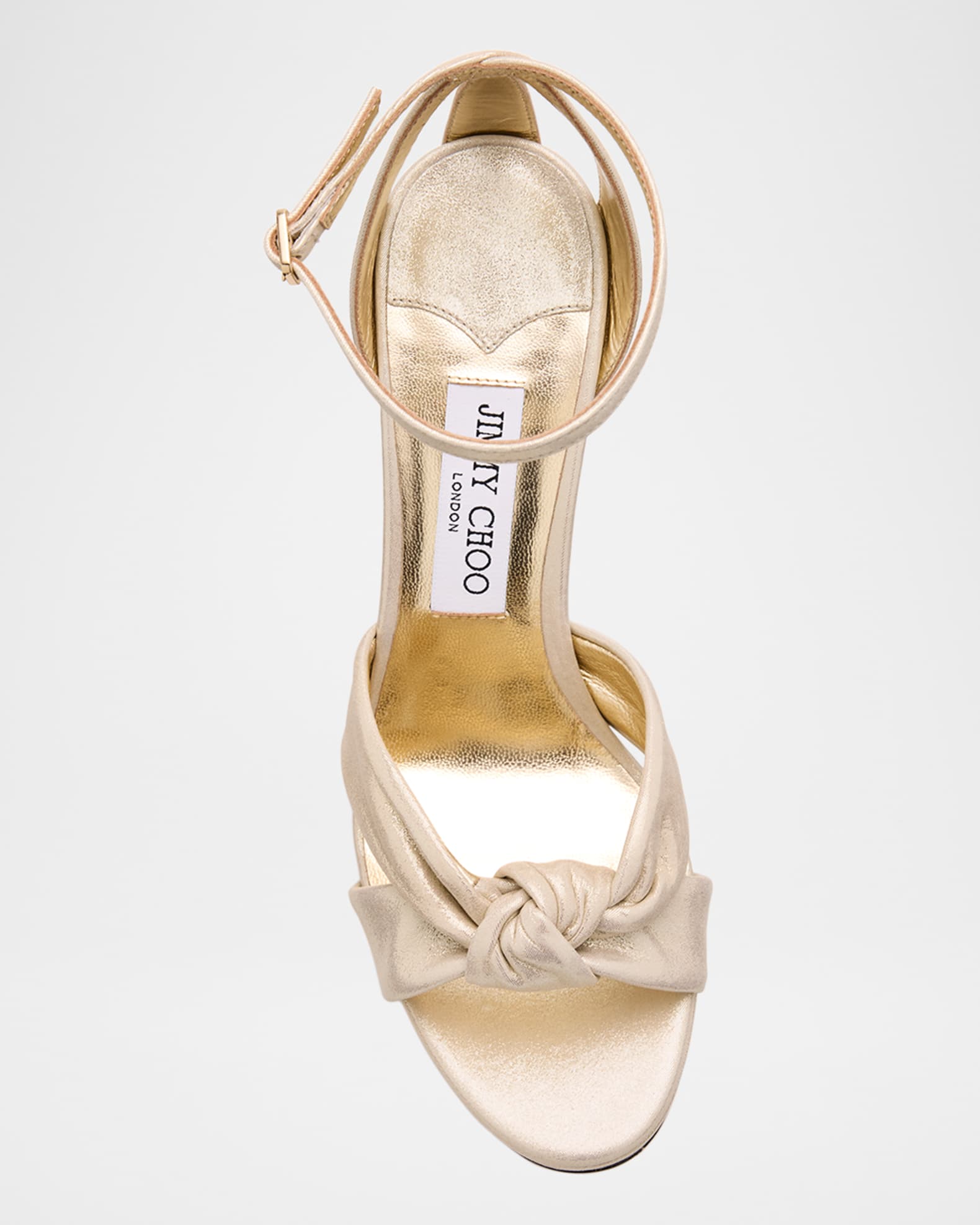 サンダル・ミュール JIMMY CHOO Women Sandals ROSIE 100SHSLIGHT SOFT GOLD Gold Jimmy Choo - Rosie Light Soft Gold Sandal, 100mm