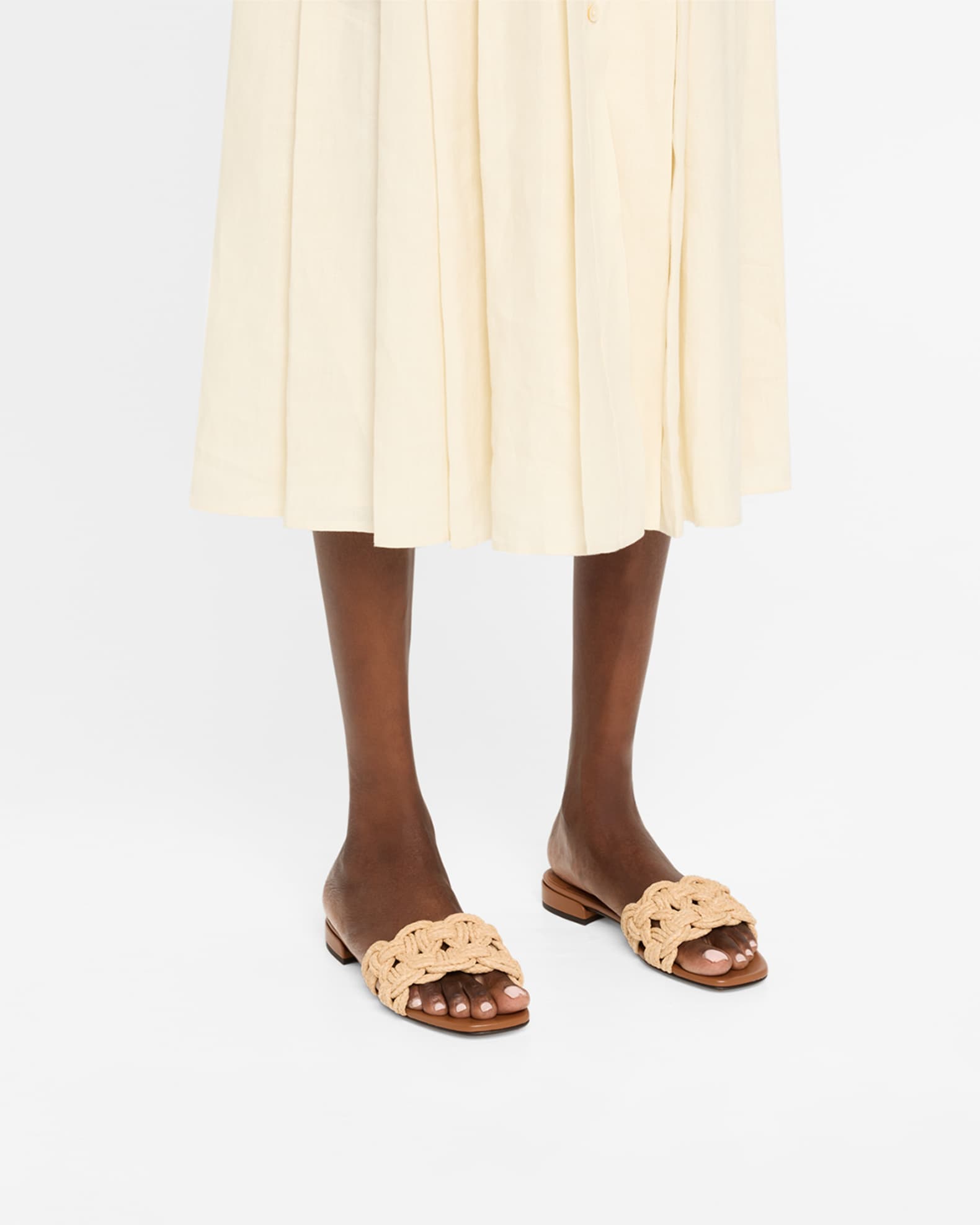 Chara 70 Crochet Raffia Sandals 1