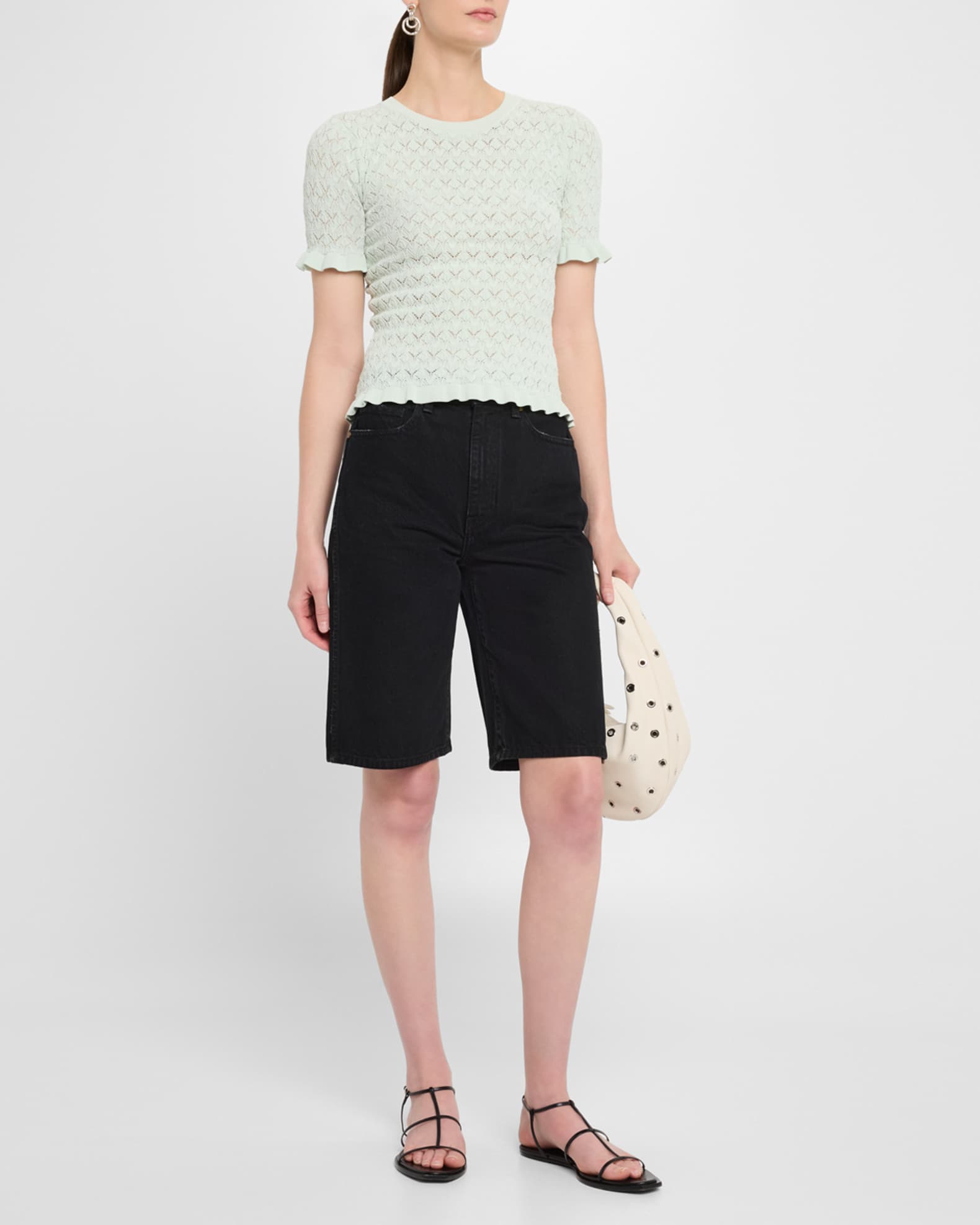 Rue Fine Knit Short-Sleeve Top  1