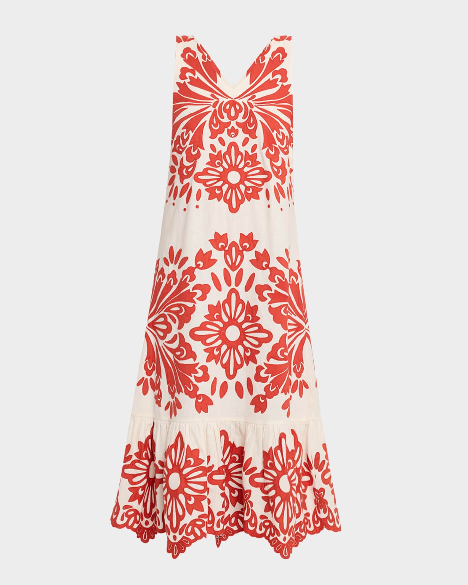 Liliana Sleeveless Appliqué Dress 0