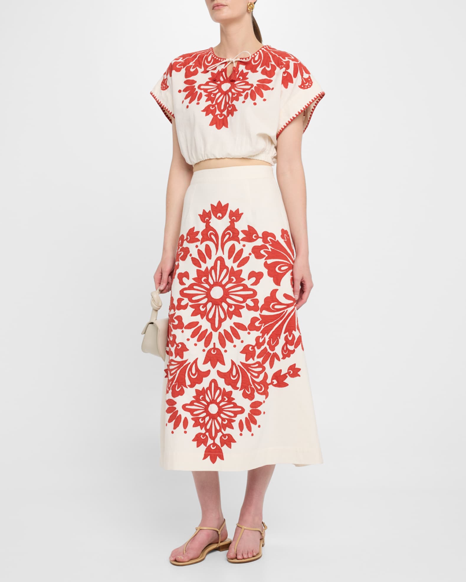 Liliana Appliqué Midi Skirt 1