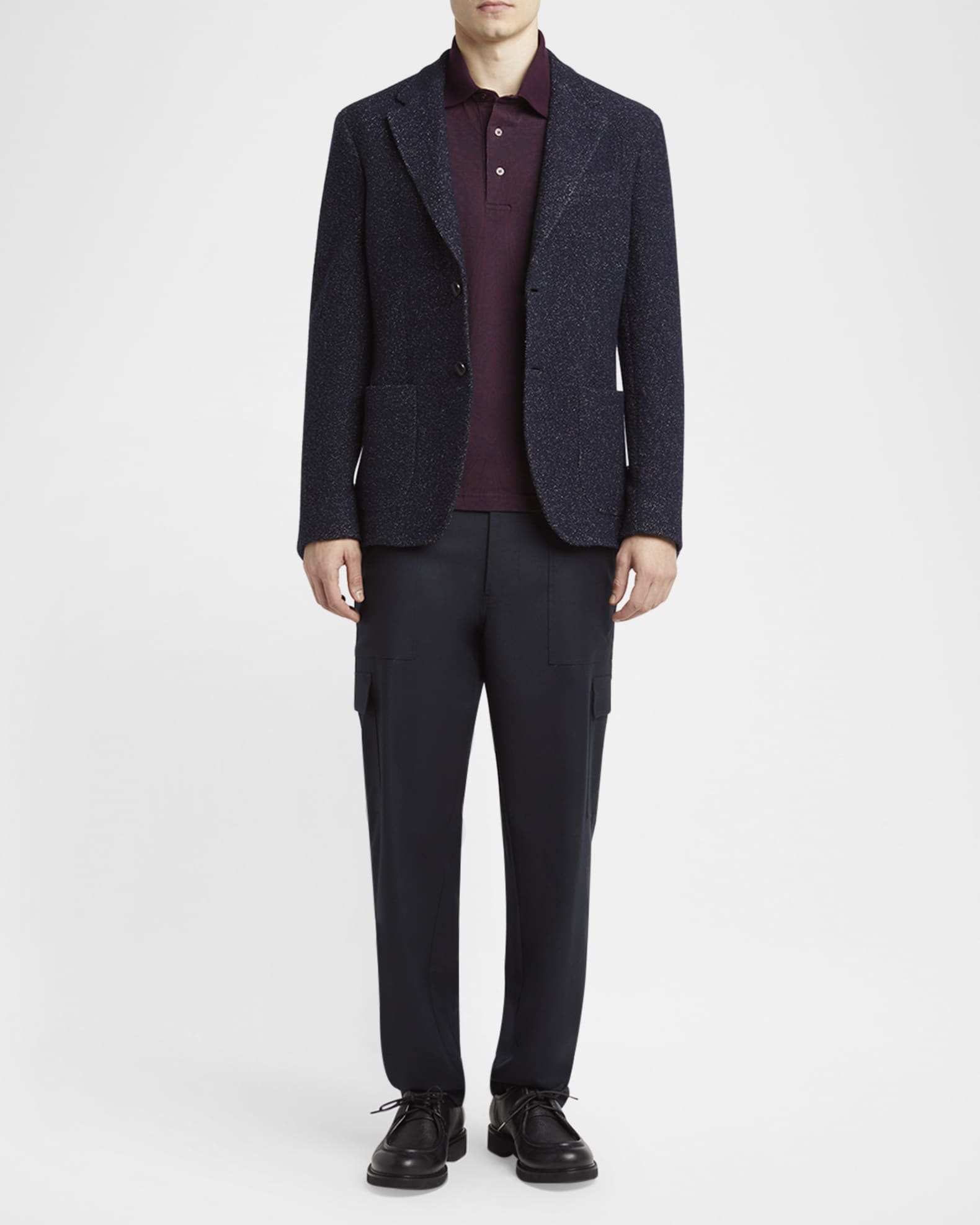 Men's Cashmere Boucle Two-Button Sport Coat 1