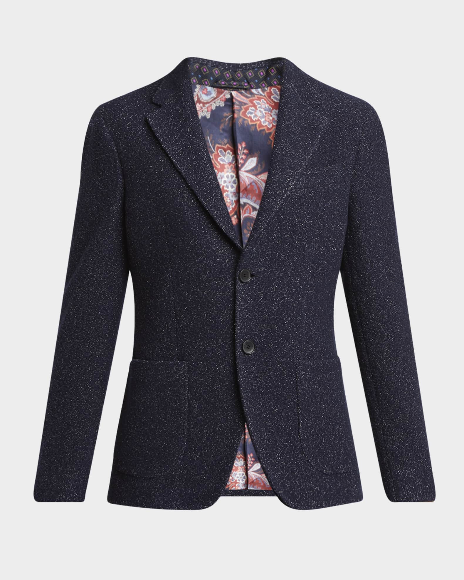 Men's Cashmere Boucle Two-Button Sport Coat 0
