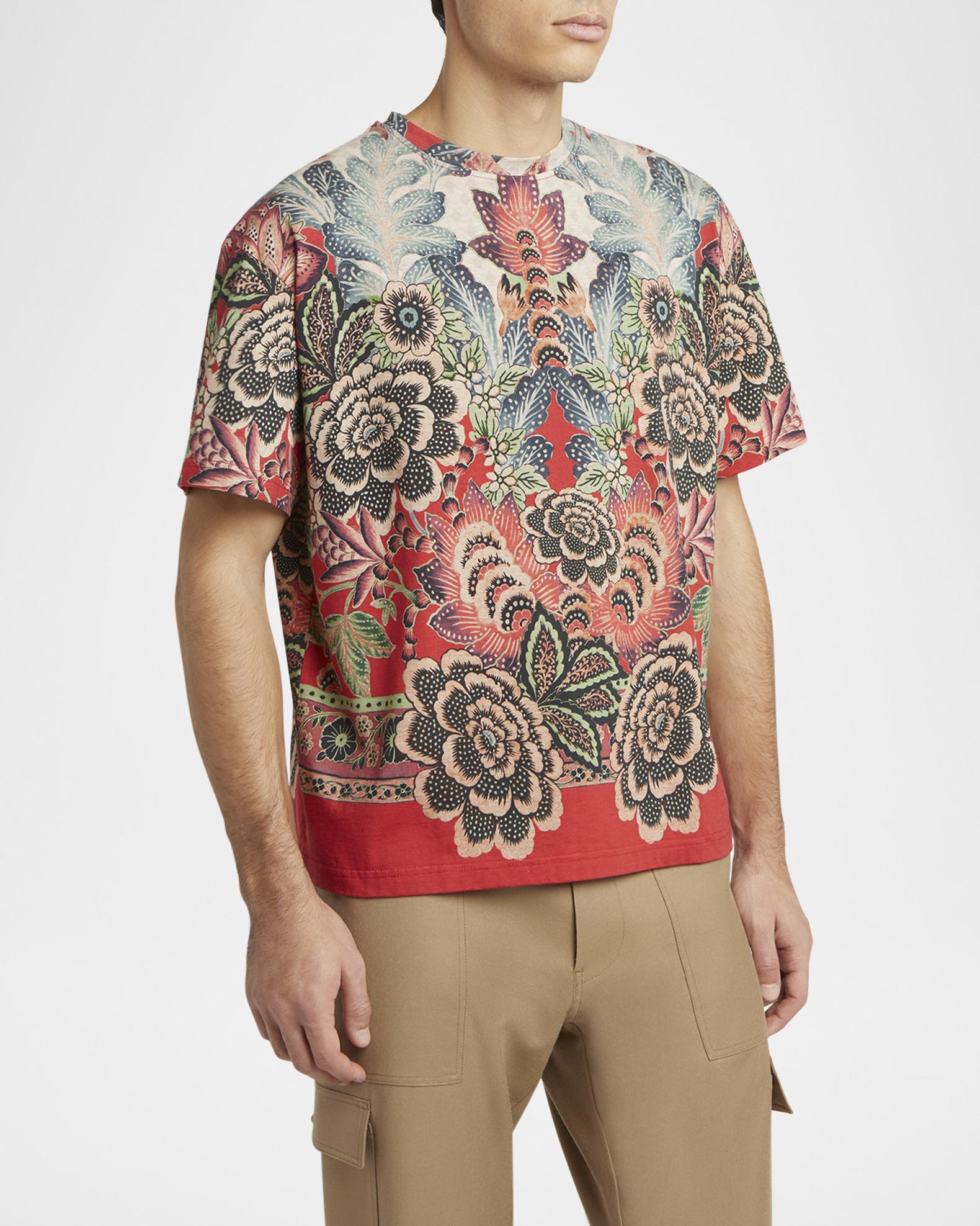 Yan‼️エトロ　ETRO　花柄　 トップス　カットソー　イタリー製 美品 Etro Men's Abstract Floral Crewneck T-Shirt | Neiman Marcus