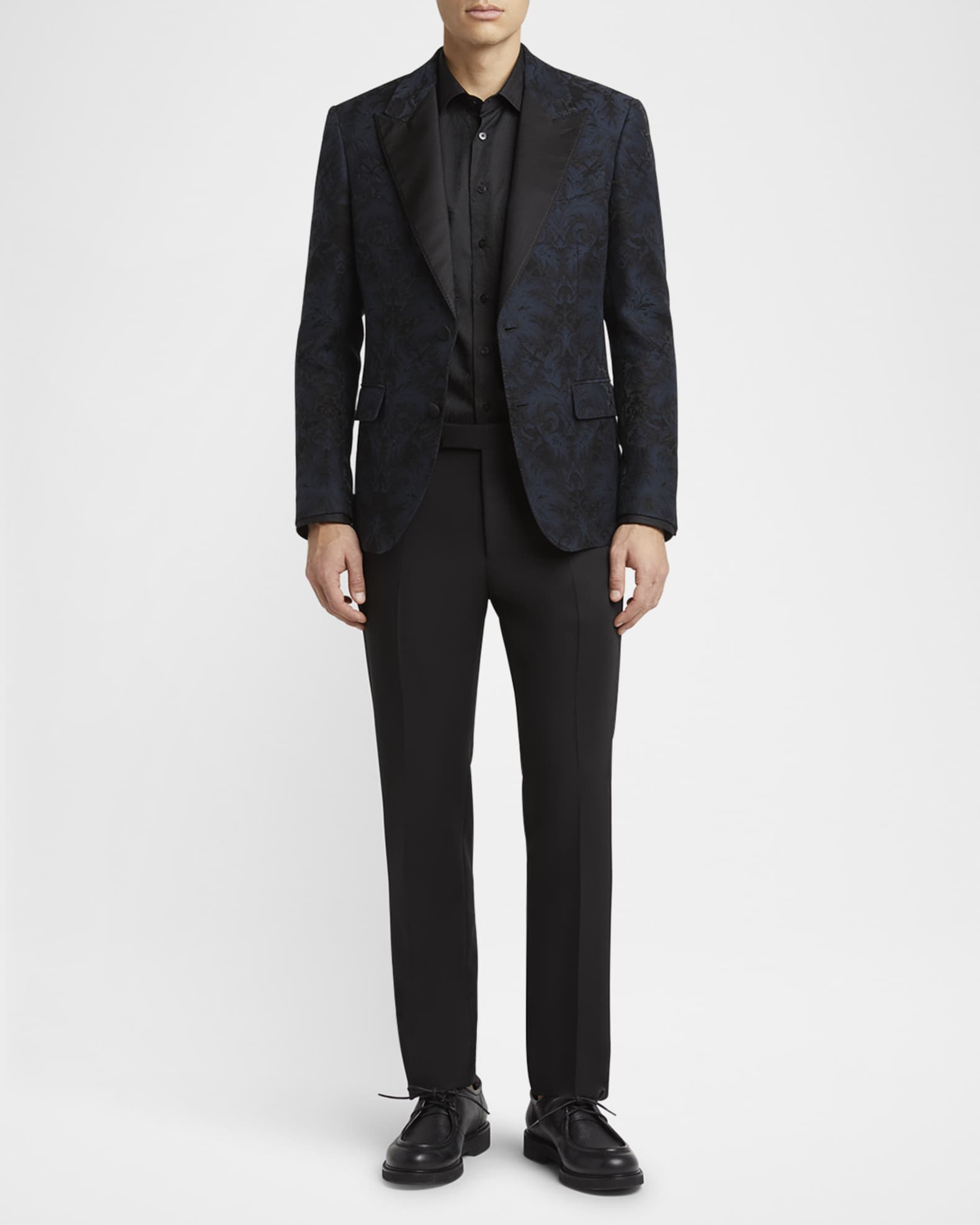 Men's Damask Peak Lapel Evening Jacket 1