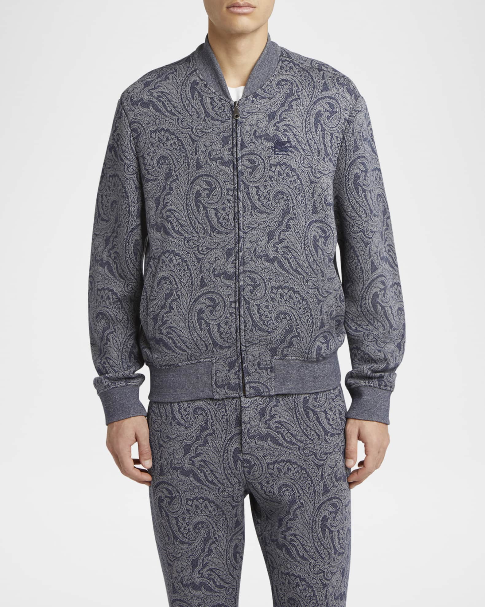 Etro Men's Paisley Full-Zip Bomber Jacket | Neiman Marcus