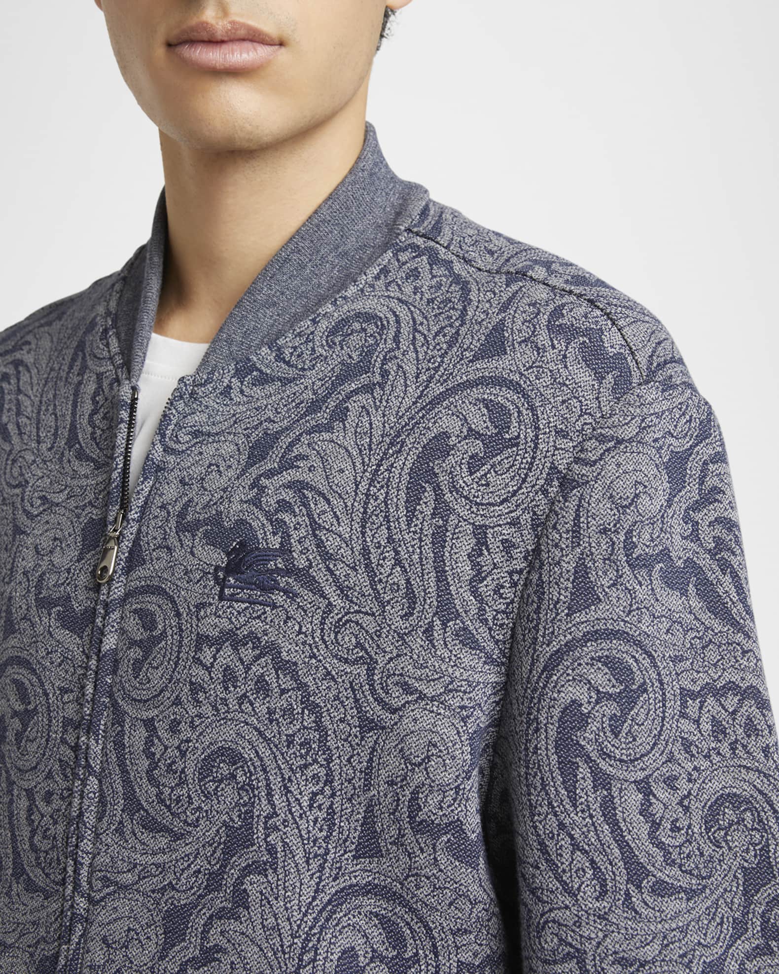 Etro Men's Paisley Full-Zip Bomber Jacket | Neiman Marcus