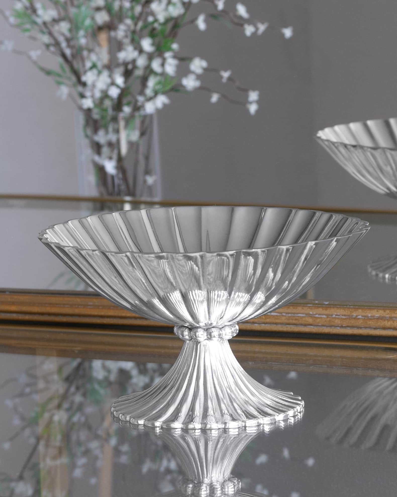 Vienna Mini Pedestal with Spoon - Camellia and White main image 0