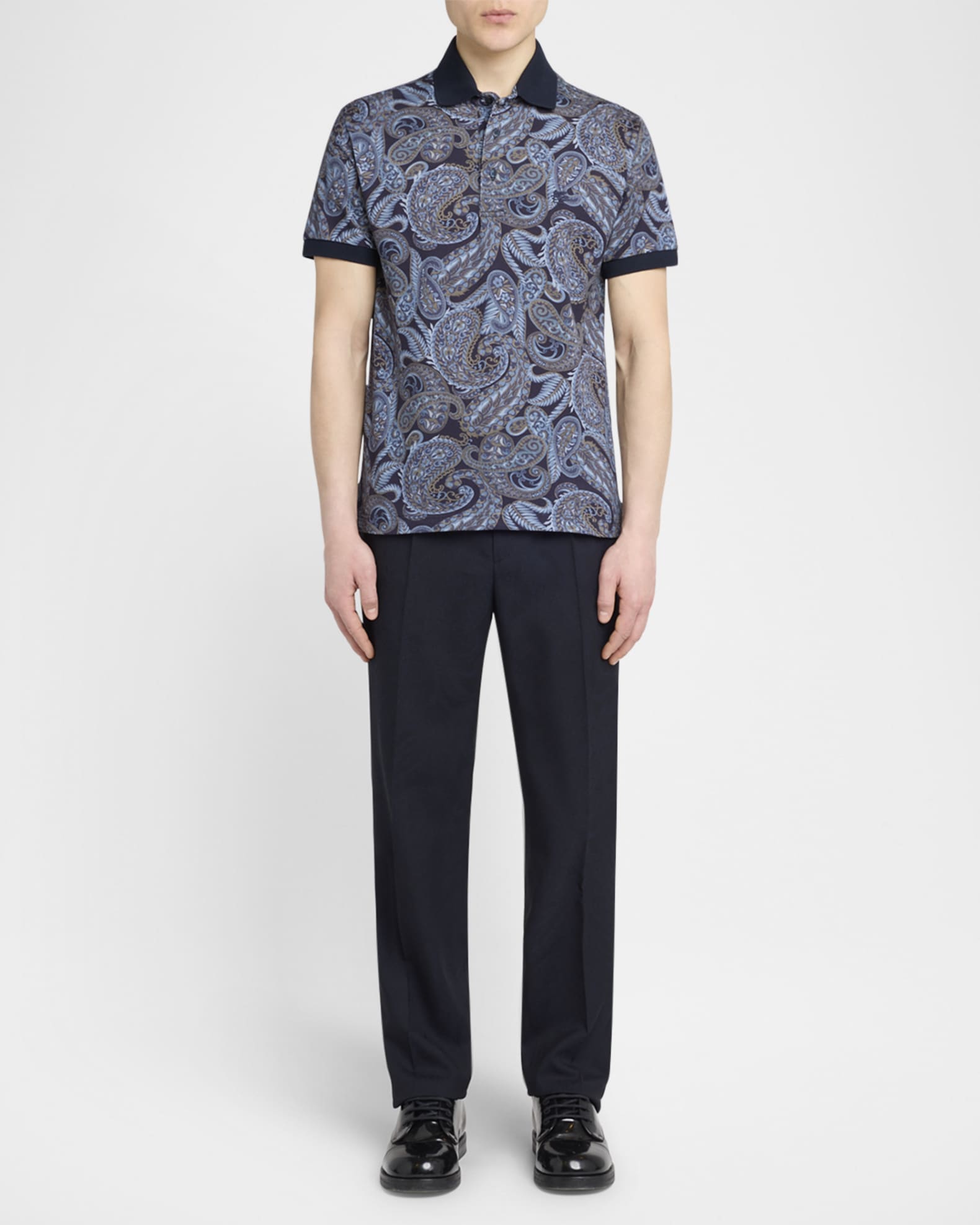 Men's Allover Paisley Polo Shirt 1