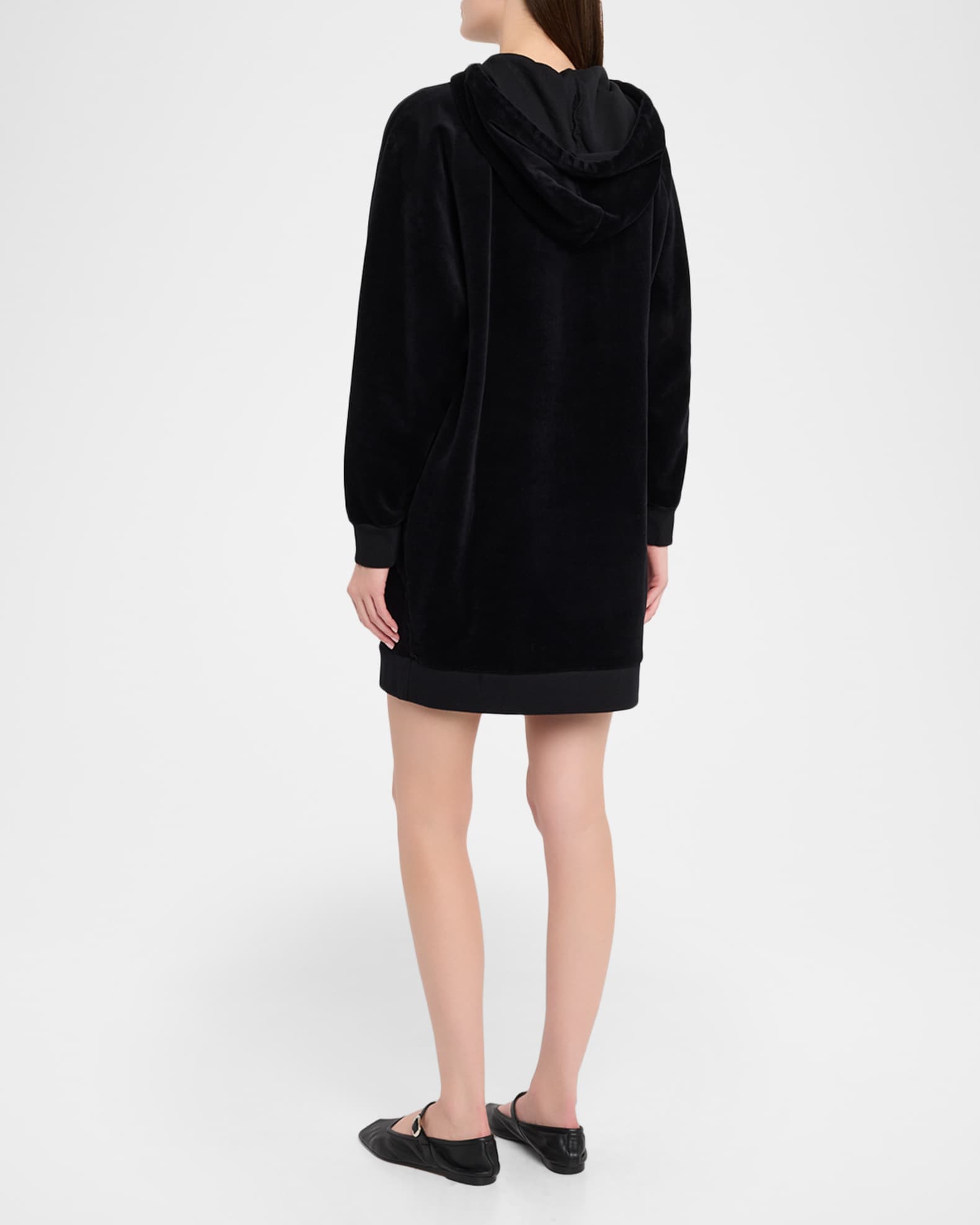 Golden Goose Women's Journey Velvet Hoodie Minidress - Black - Size XXS