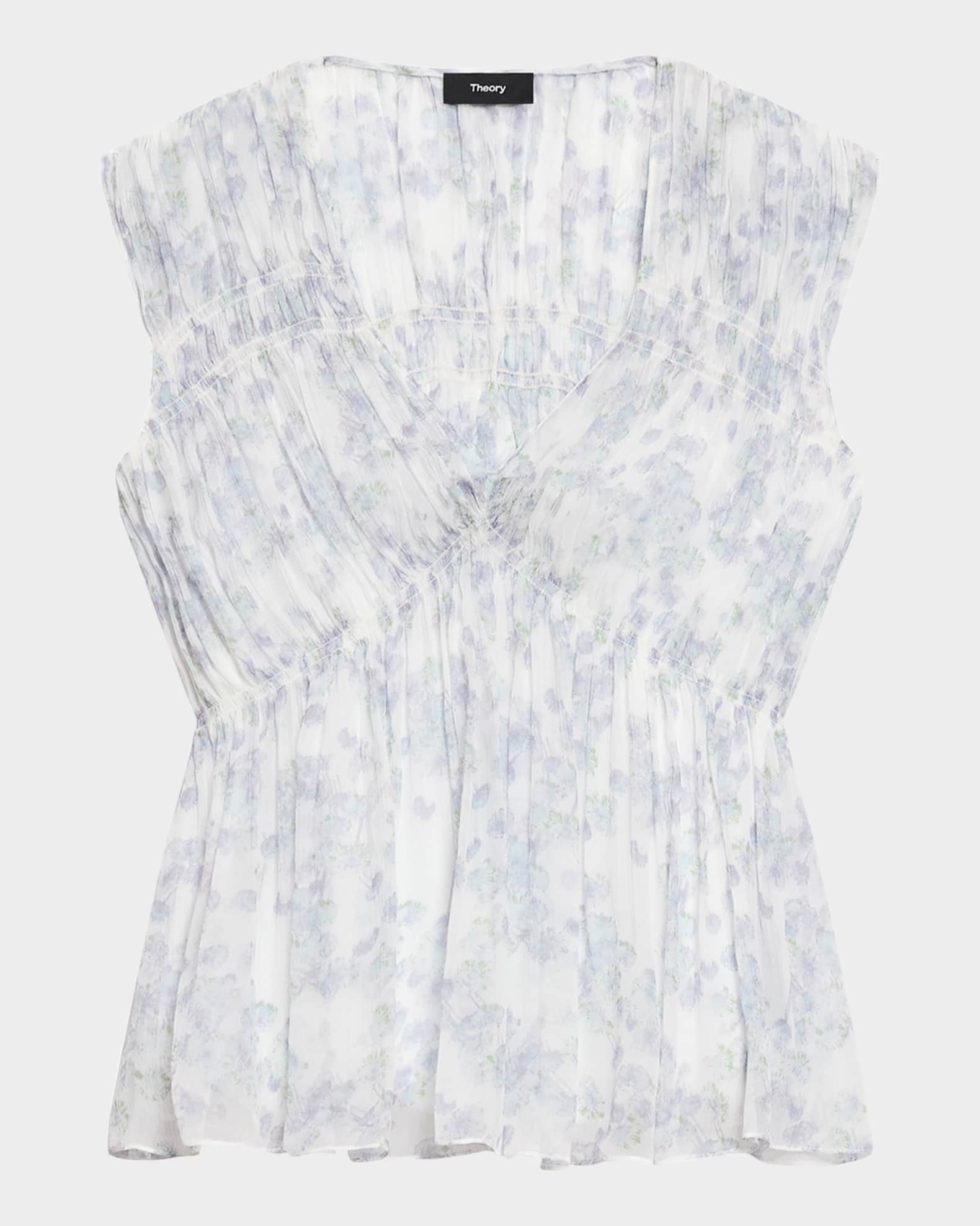 Sleeveless Ruched V-Neck Top 0