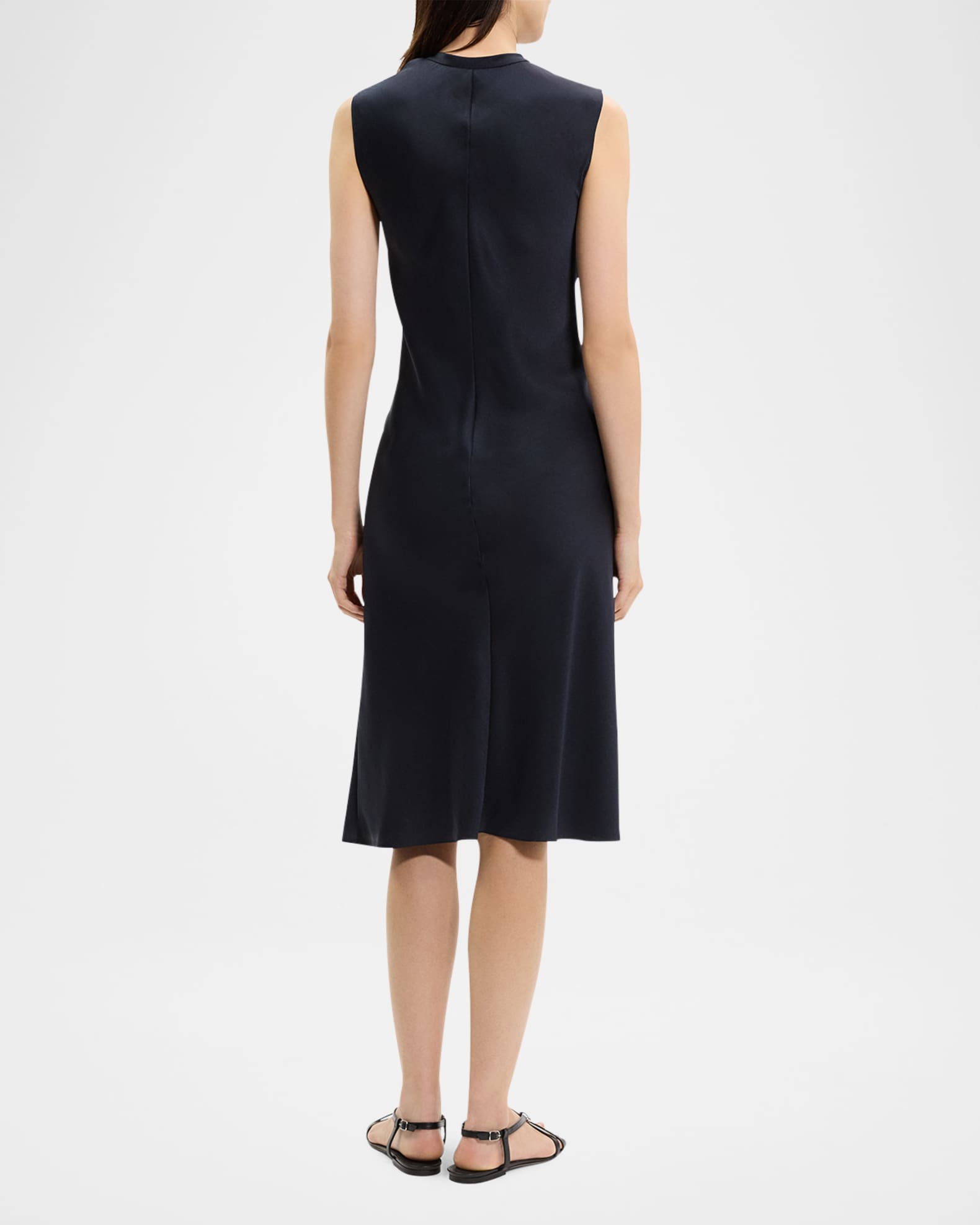 a line midi wrap dress The Ribbed Wrap Midi Dress