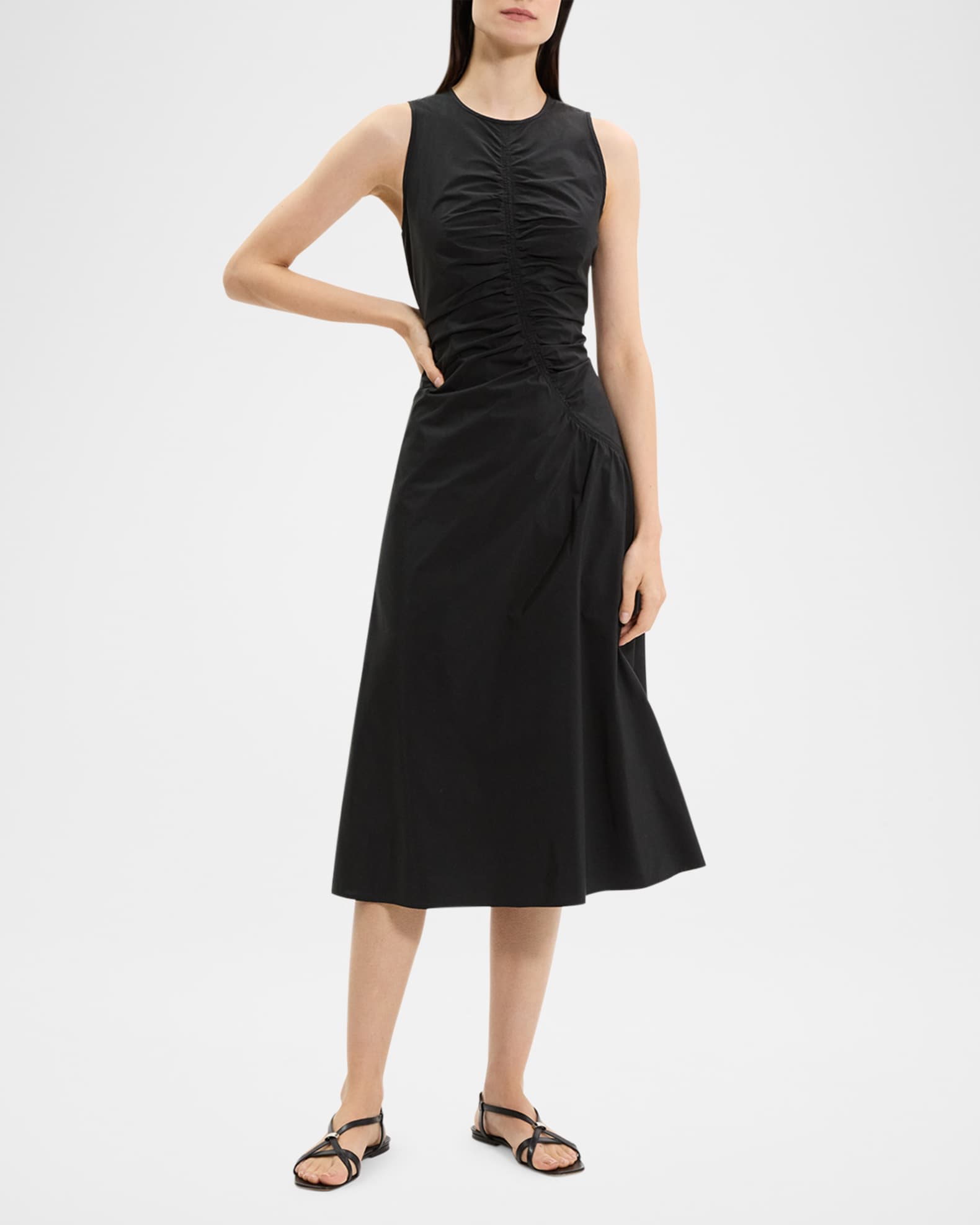 Asymmetric Ruched Tank Dress 1
