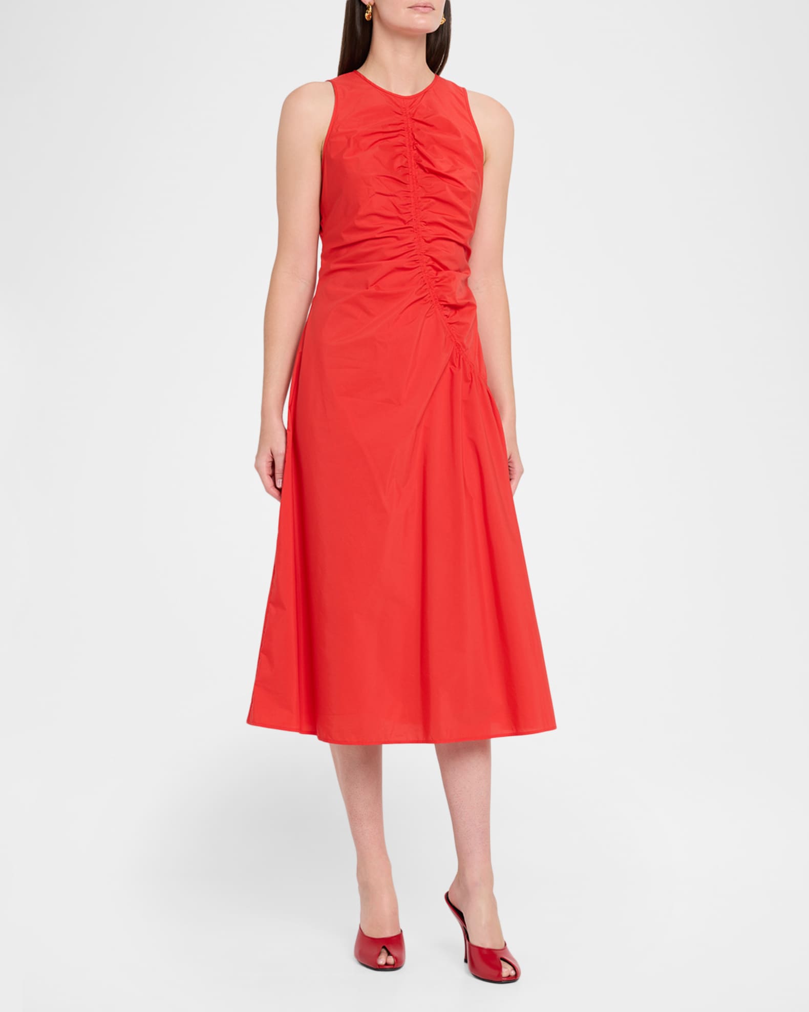 theory ruched mini dress Theory Size M Ruched Mini Plume Jersey Long Sleeve Dress