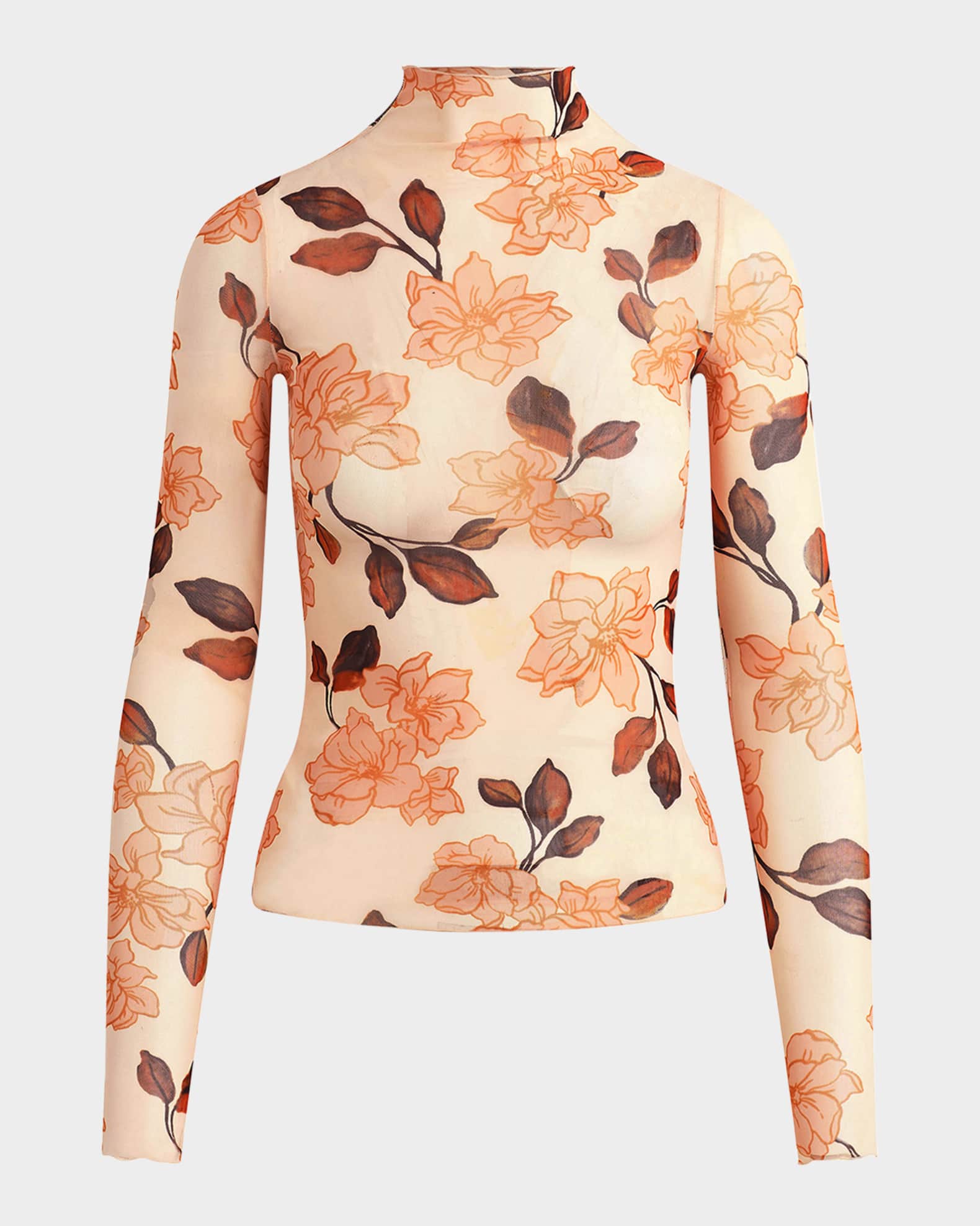 The Sheer Fantasy Turtleneck Top 0
