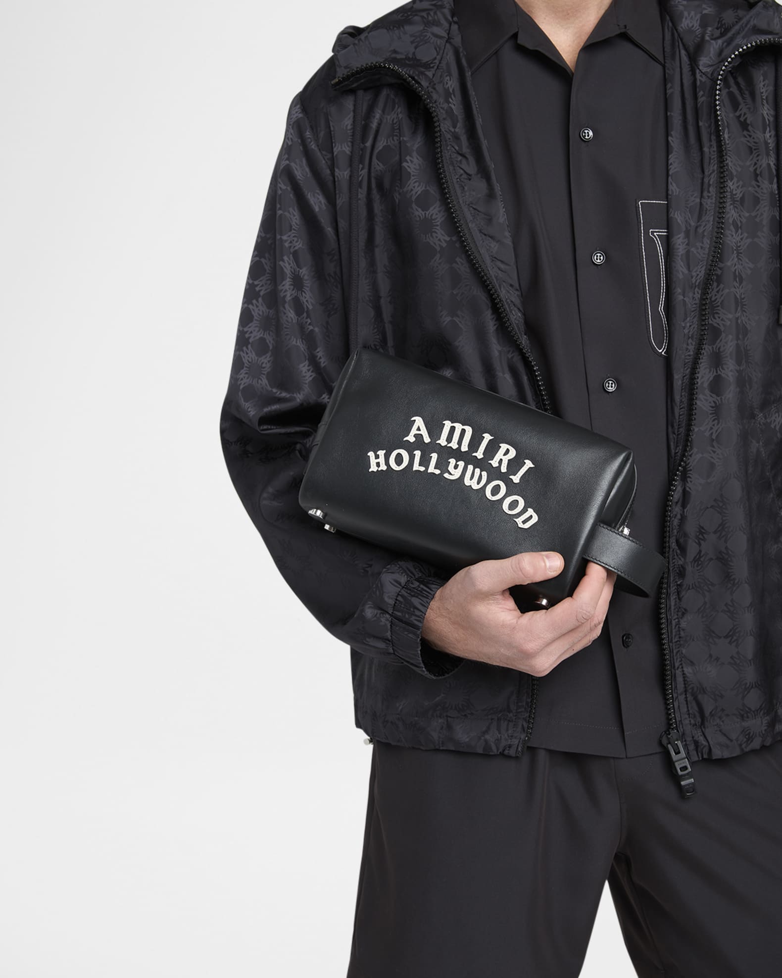 雑貨・その他 AMIRI Amiri Hollywood Dopp Kit Pouch (AMBGMI1003 BLACK) Amiri Hollywood Dopp Kit Pouch - Black - Men | AMBGMI1003BLACK